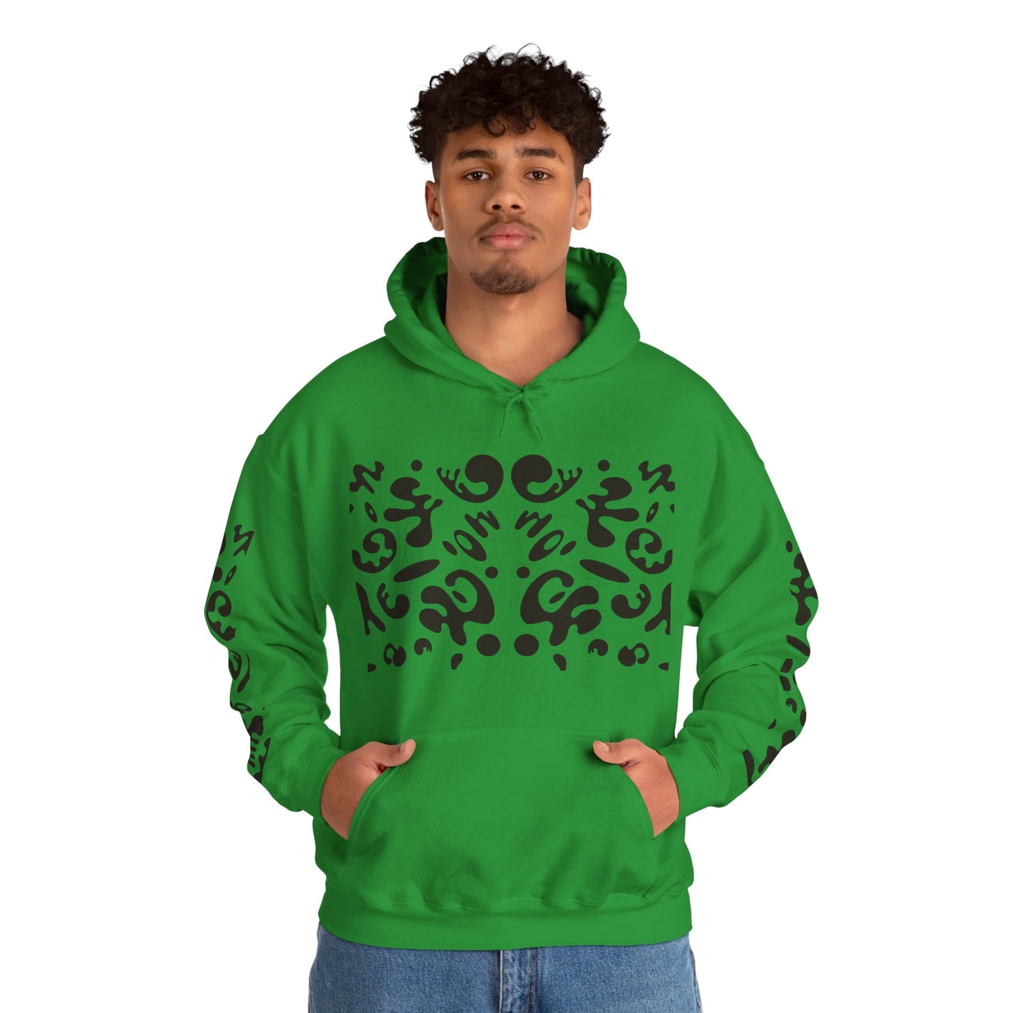 Mirror Work Unisex Heavy Blend™ Hooded Sweatshirt - Smoke Signal Black Print