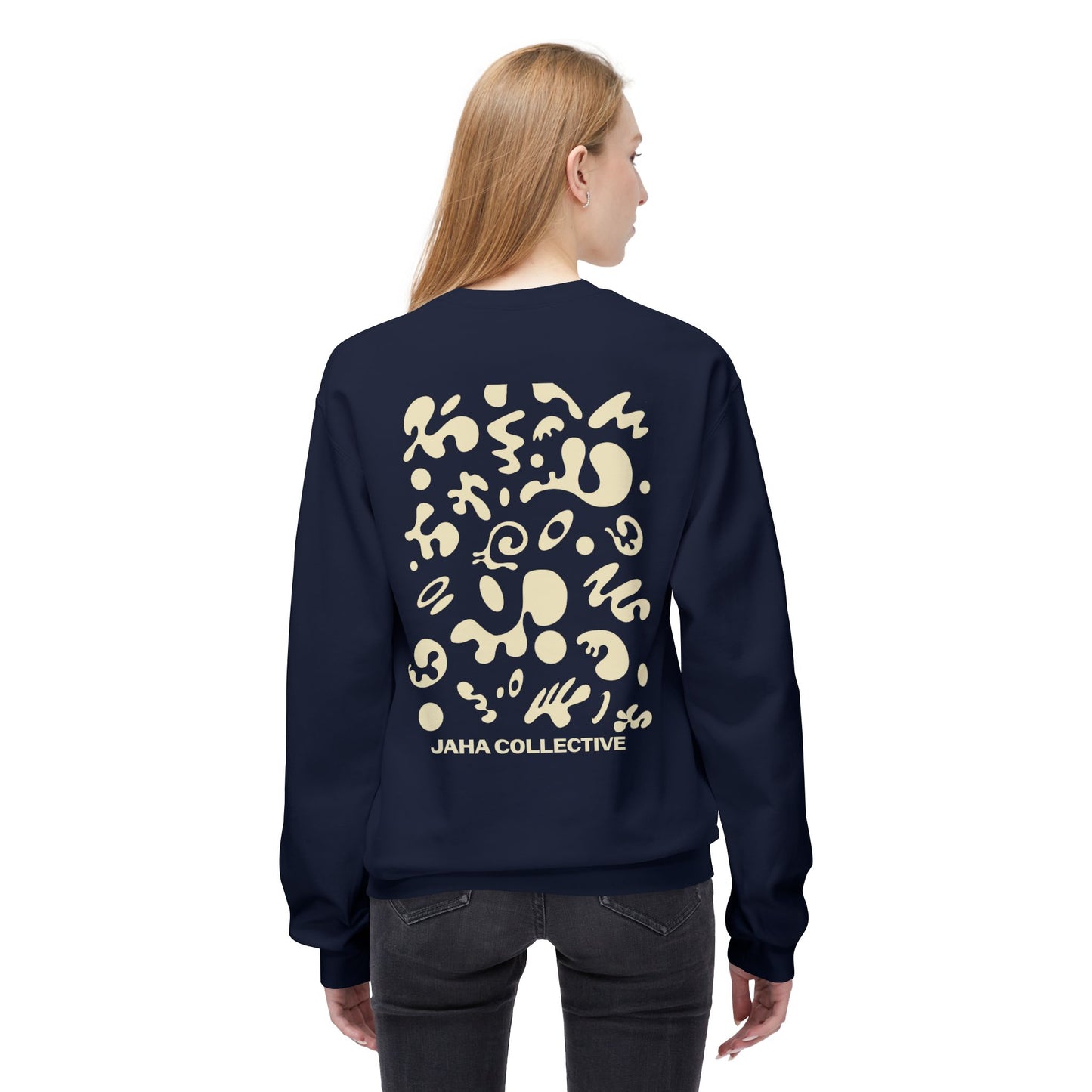 Pure Imagination Unisex Midweight Softstyle Fleece Crewneck Sweatshirt - Blank Page White Print
