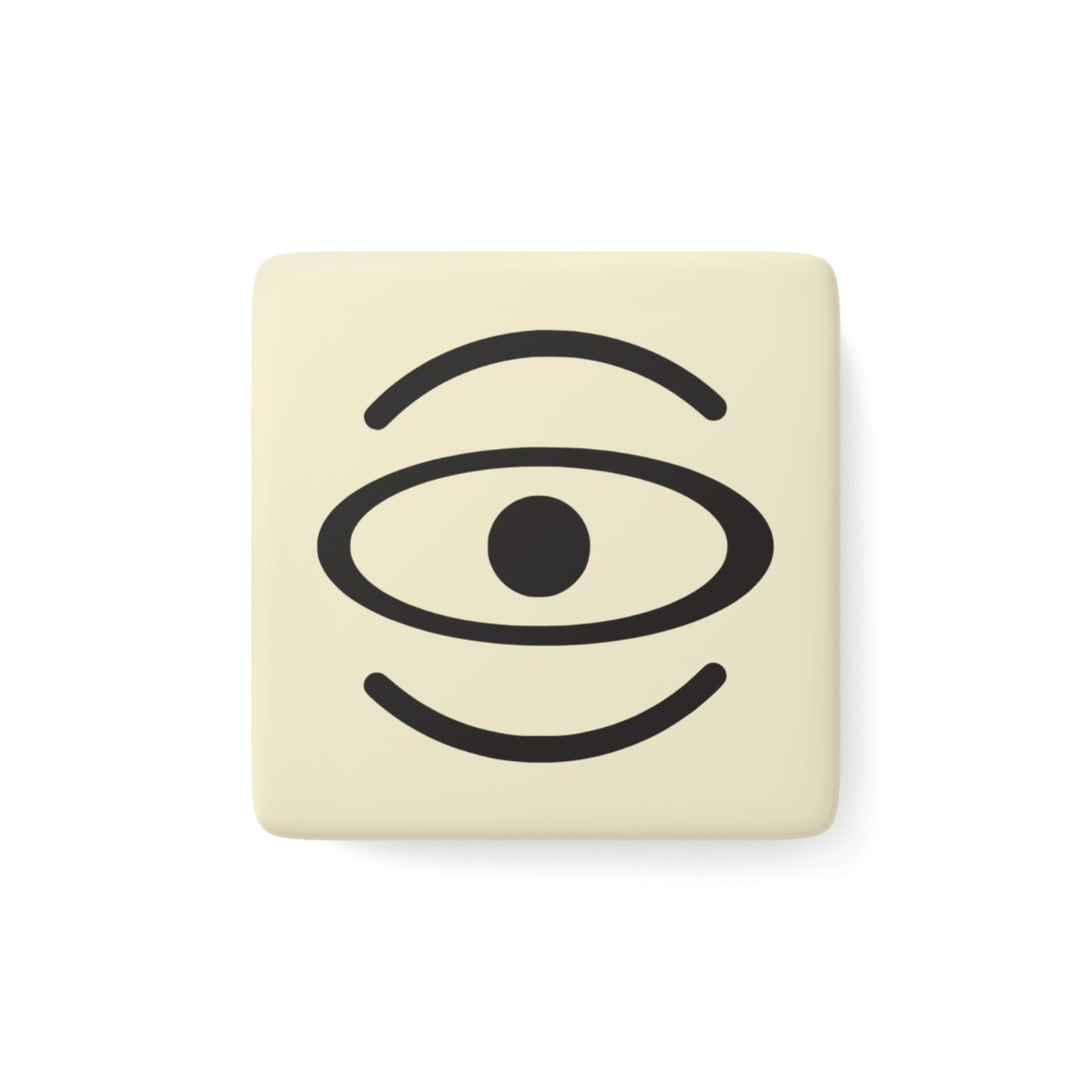 Jaha Logo Square Porcelain Magnet - Blank Page White