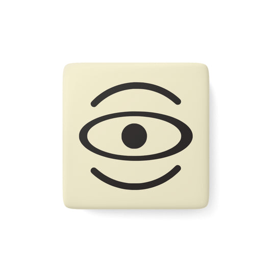 Jaha Logo Square Porcelain Magnet - Blank Page White