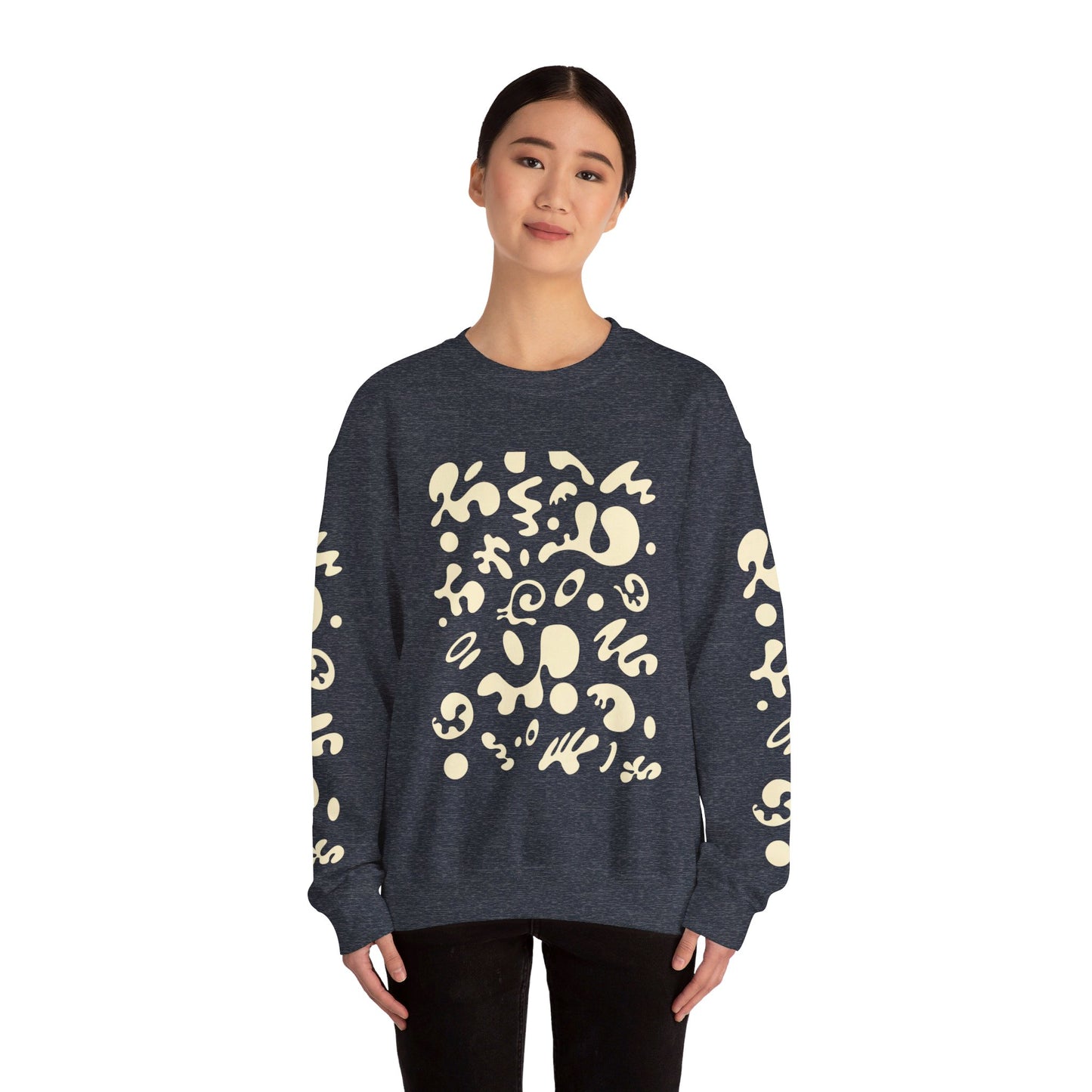 PURE IMAGINATION UNISEX HEAVY BLEND™ CREWNECK SWEATSHIRT - Warm White Print