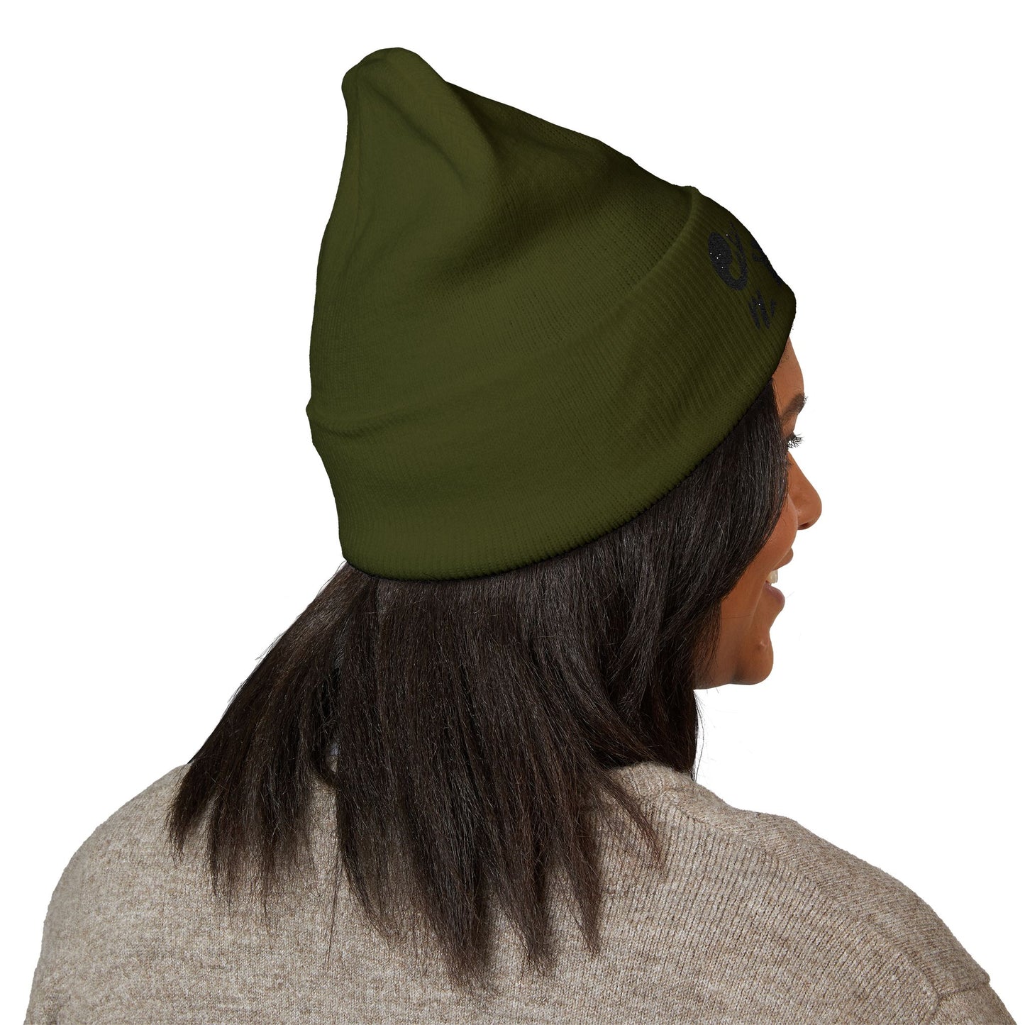 Pure Imagination Embroidered Classic Cuffed Beanie - Smoke Signal Black