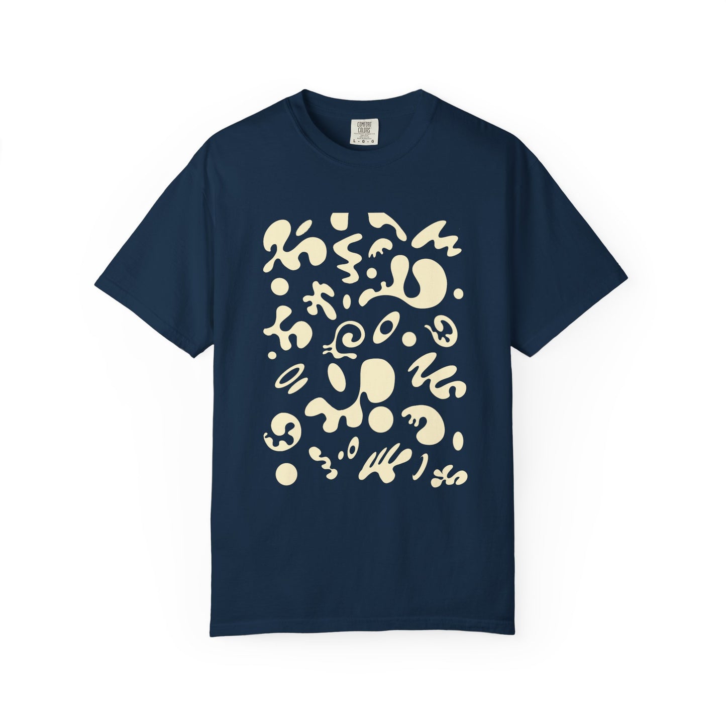 Pure Imagination Unisex Garment-Dyed T-Shirt (Cool Neutrals) - Blank Page White Print