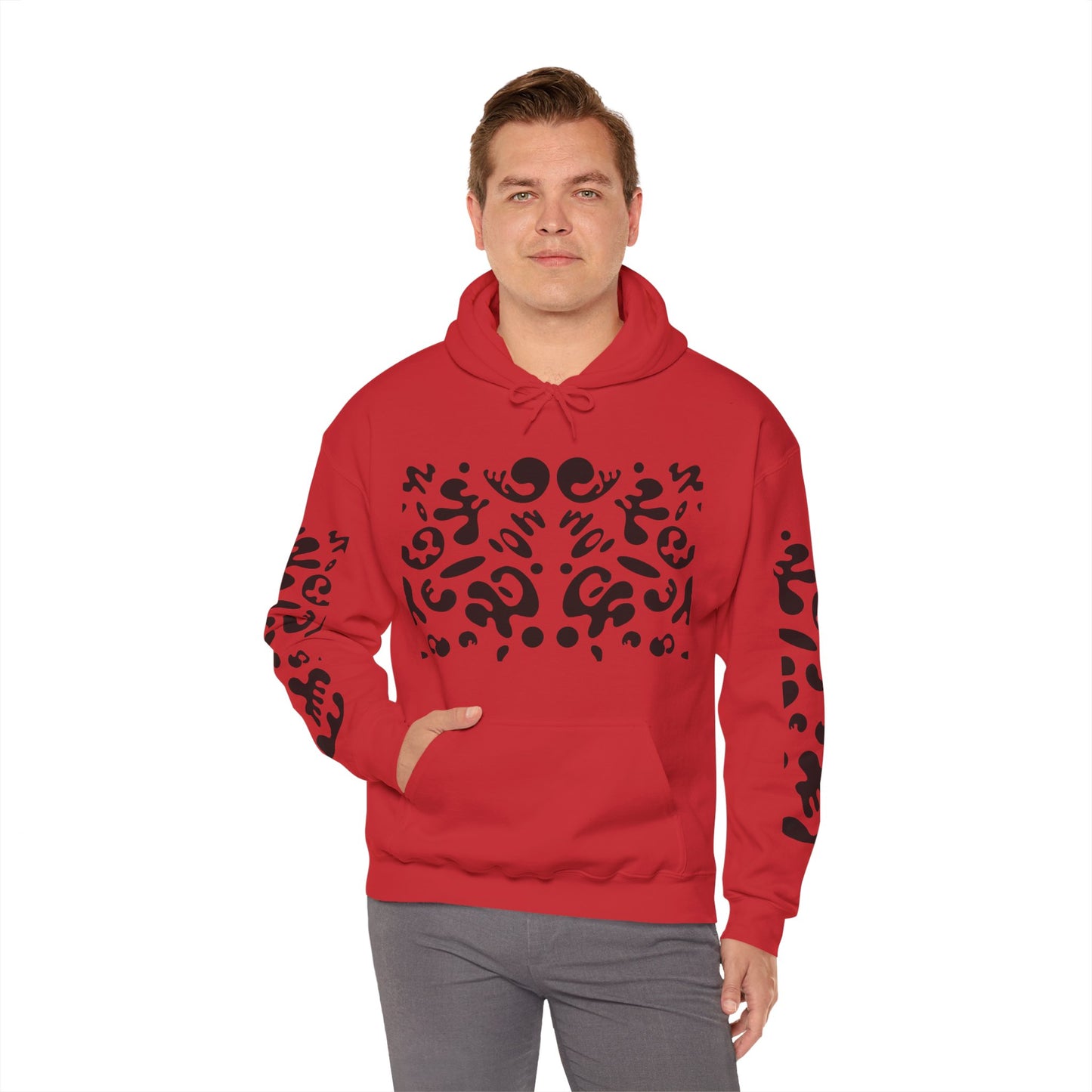 Mirror Work Unisex Heavy Blend™ Hooded Sweatshirt - Smoke Signal Black Print