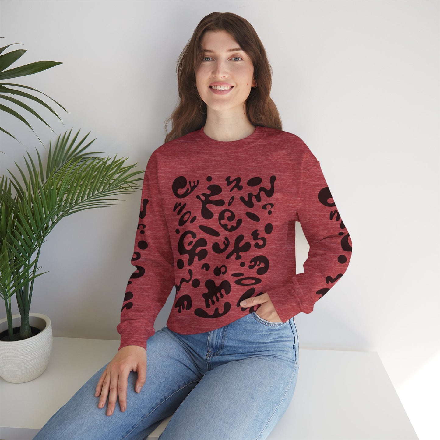 Pure Imagination Unisex Heavy Blend™  Crewneck Sweatshirt- Smoke Signal Black Print