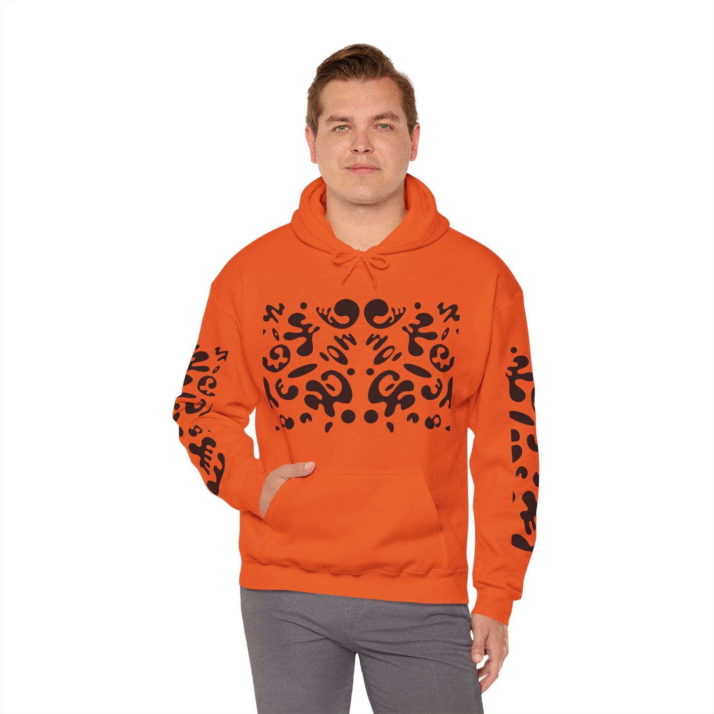 Mirror Work Unisex Heavy Blend™ Hooded Sweatshirt - Smoke Signal Black Print