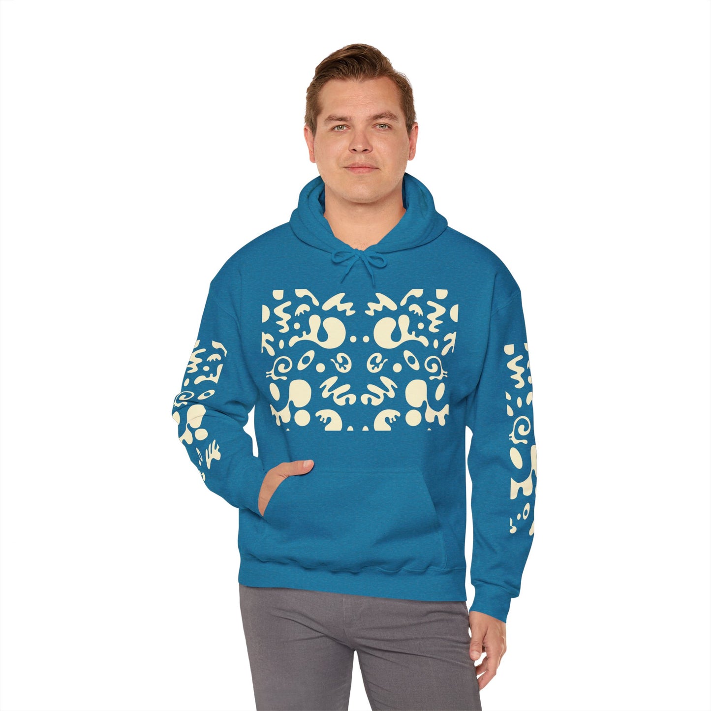 Mirror Work Unisex Heavy Blend™ Hooded Sweatshirt - Blank Page White Print