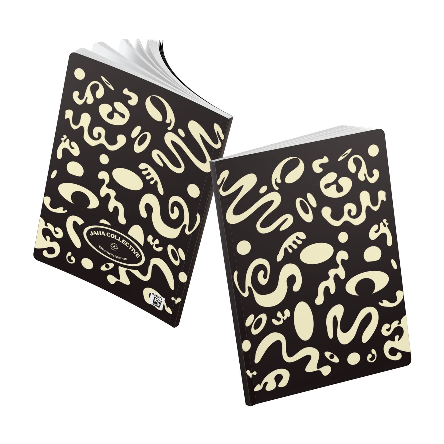 Pure Imagination Softcover Journal w Inside Prints + Tear-Off Pages (Ruled Line) - Smoke Signal Black