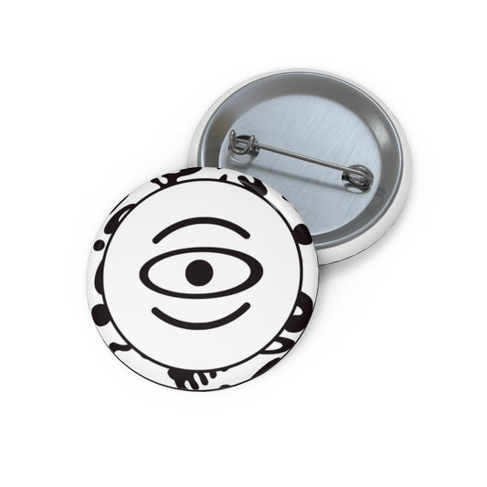 Adorn'd Logo Pin Button - Starlight White