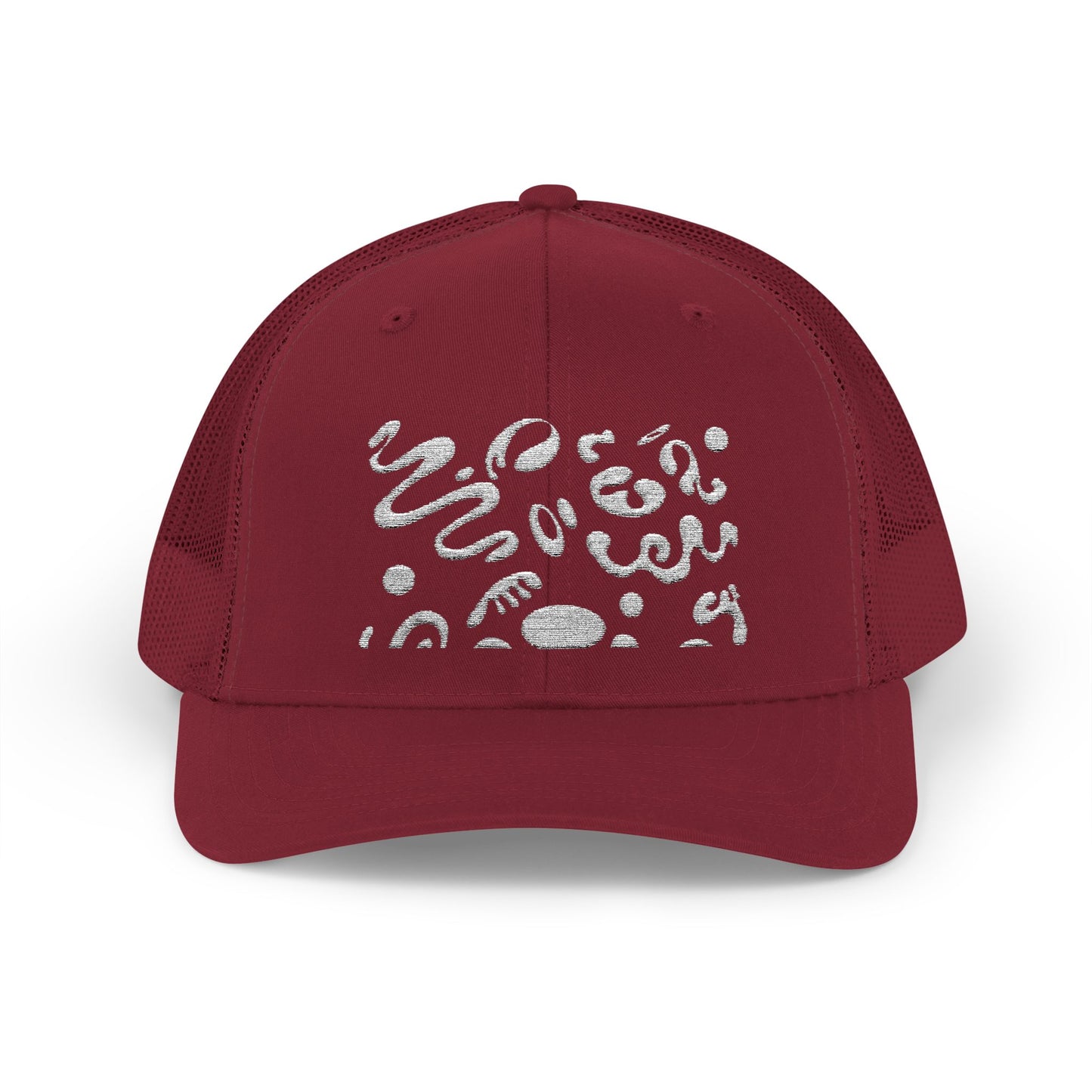 Pure Imagination Embroidered Retro Trucker Hat - Blank Page White