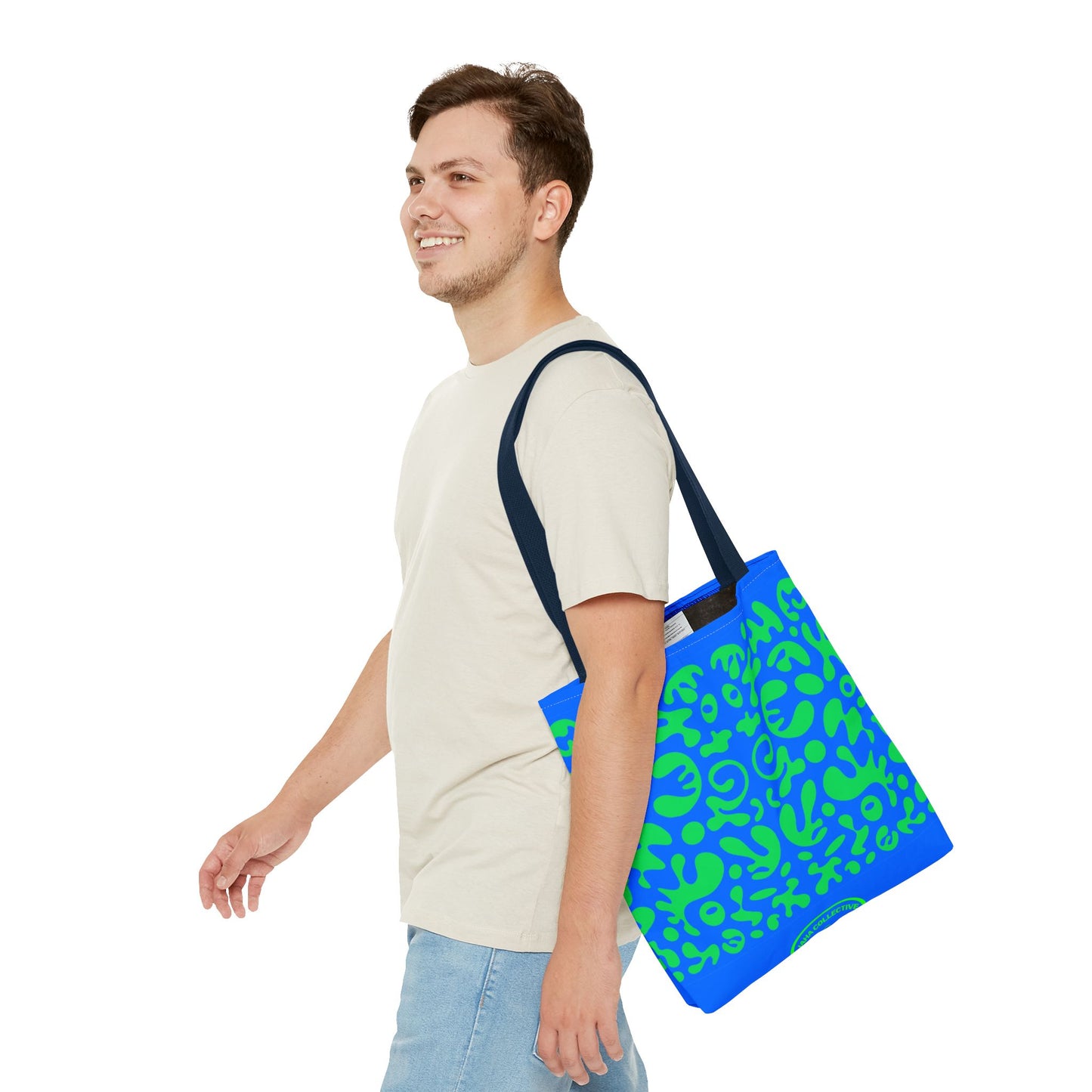 Mirror Work Colorful Tote Bag - Tide Pool