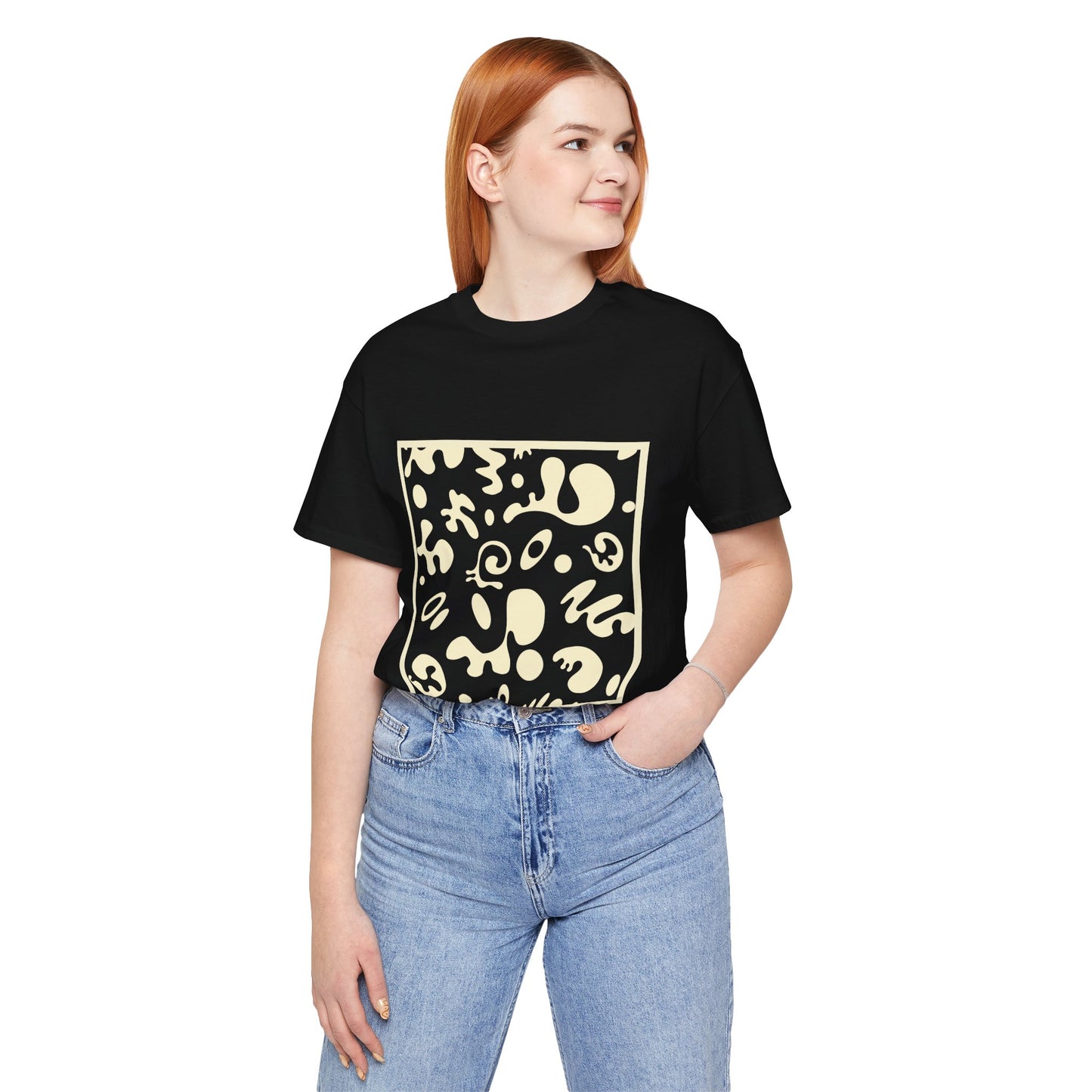 Adorn'd Unisex Jersey Short Sleeve Tee - Blank Page White Print
