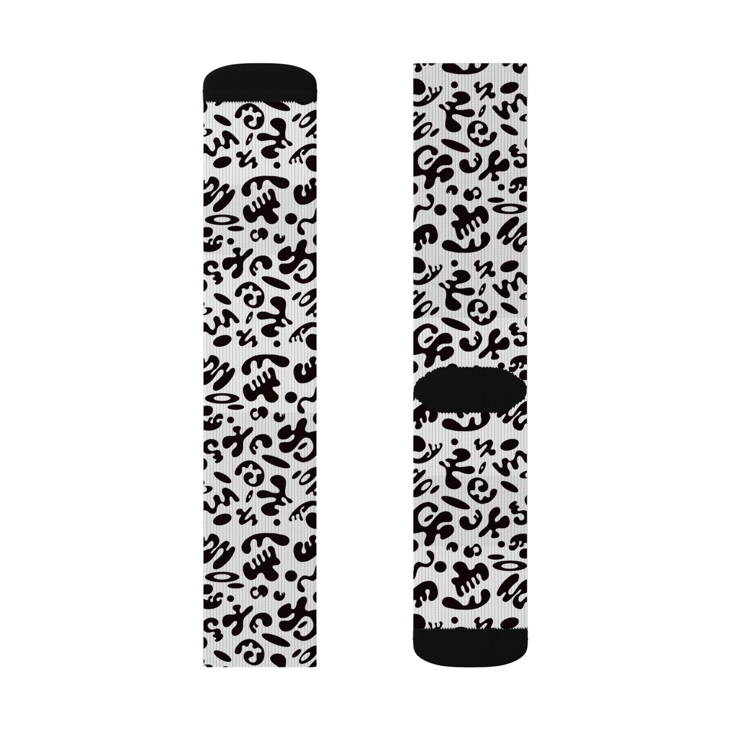 Adorn'd Print Socks - Starlight White