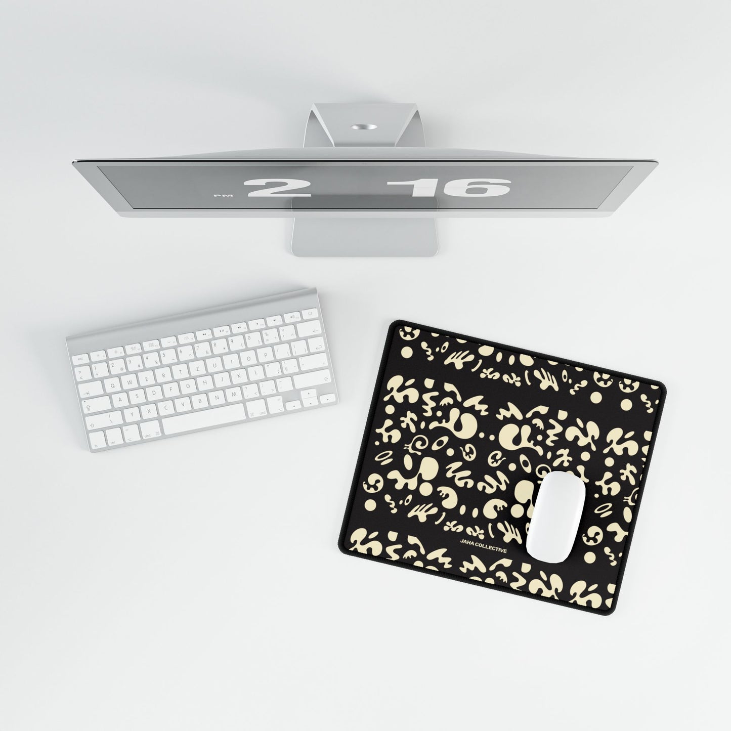 Mirror Work Desk Mats - Smoke Signal Black