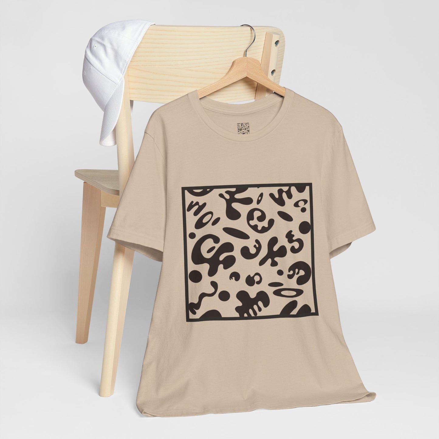 Adorn'd Unisex Jersey Short Sleeve Tee - Smoke Signal Black Print