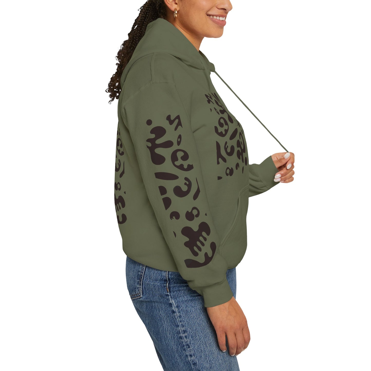 Mirror Work Unisex Heavy Blend™ Hooded Sweatshirt - Smoke Signal Black Print