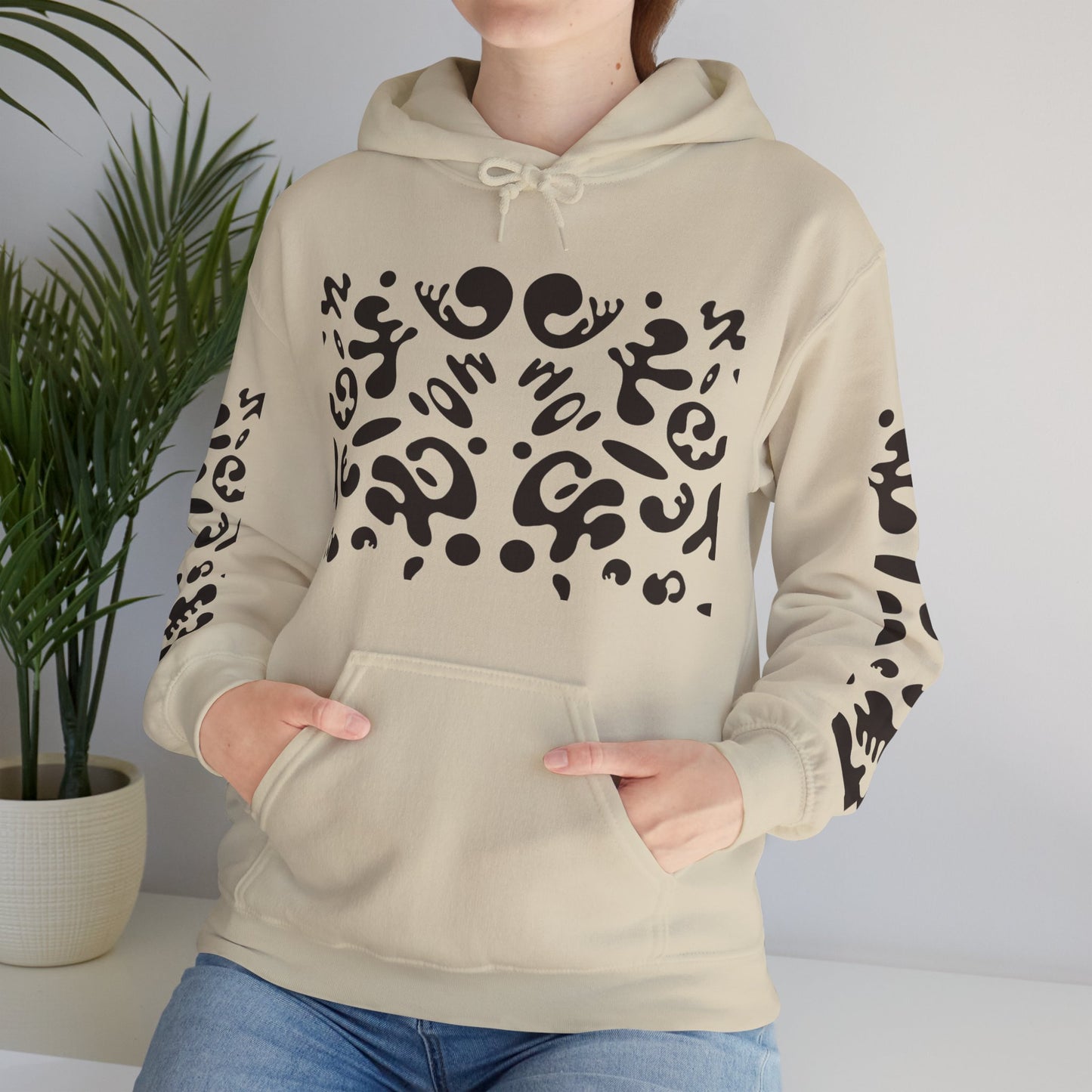Mirror Work Unisex Heavy Blend™ Hooded Sweatshirt - Smoke Signal Black Print