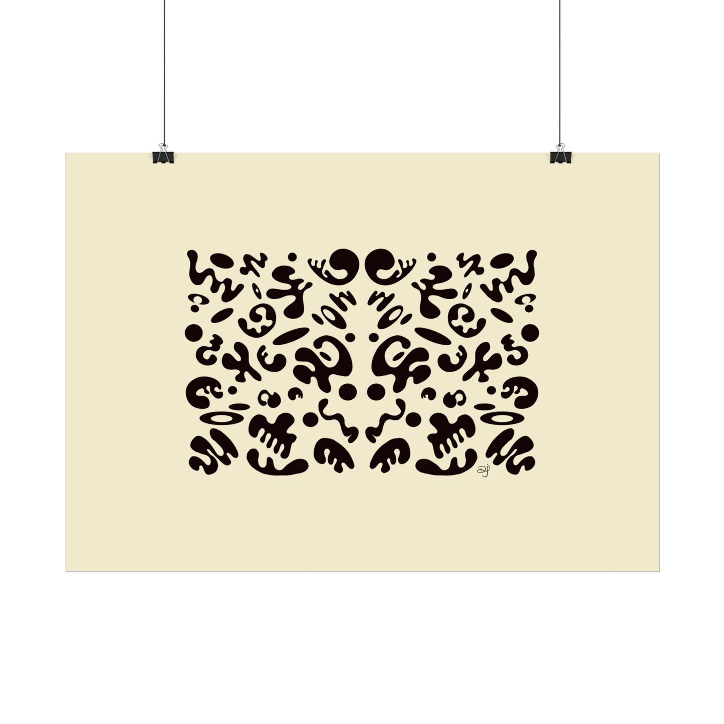 Mirror Work Rolled Poster (Landscape) - Blank Page