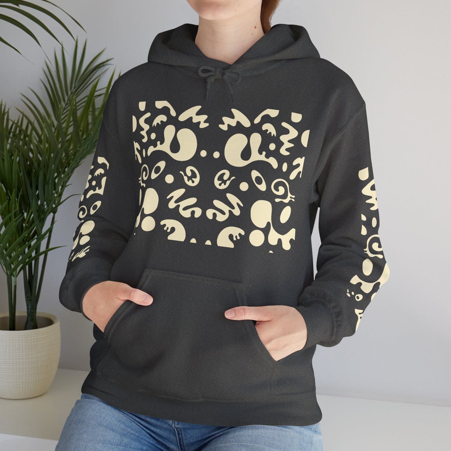 Mirror Work Unisex Heavy Blend™ Hooded Sweatshirt - Blank Page White Print