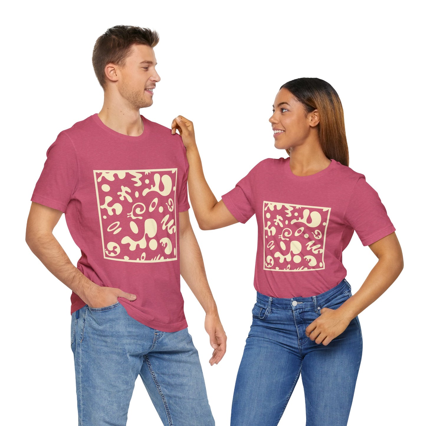 Adorn'd Unisex Jersey Short Sleeve Tee - Blank Page White Print
