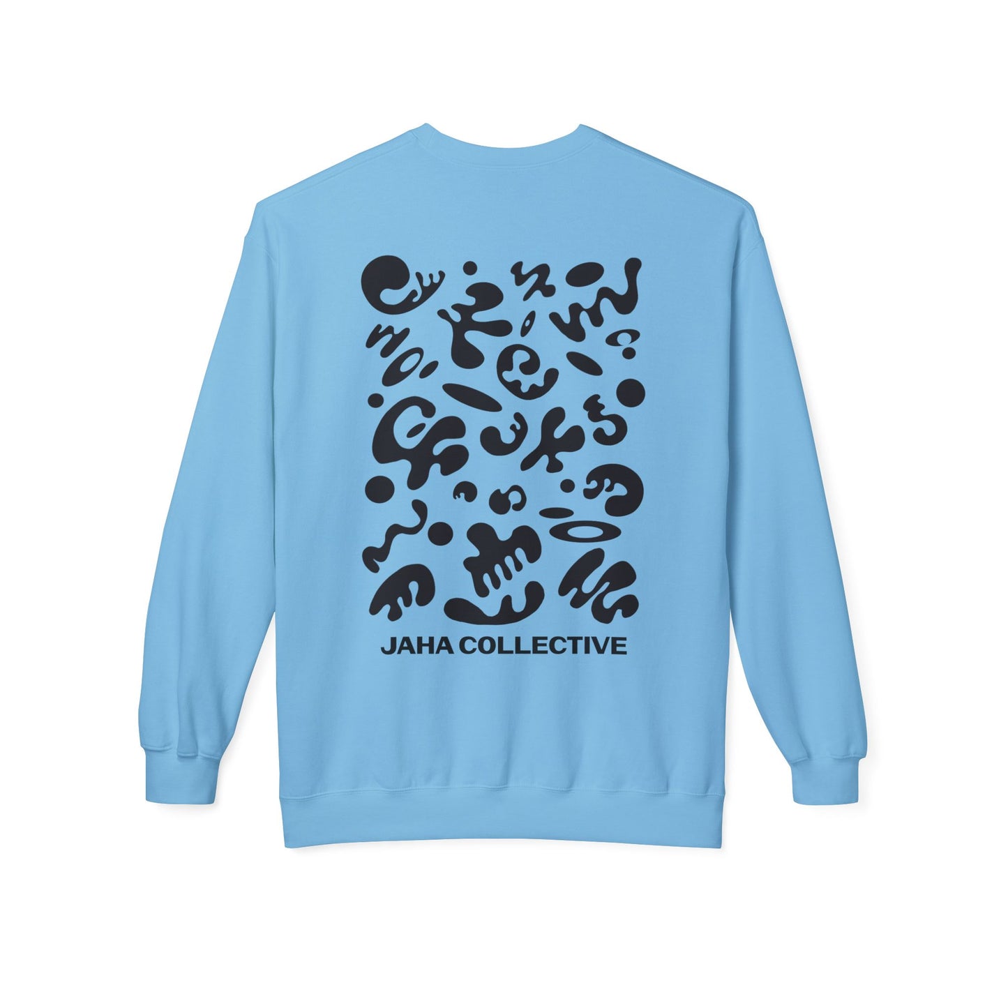 Pure Imagination Unisex Midweight Softstyle Fleece Crewneck Sweatshirt - Smoke Signal Black Print