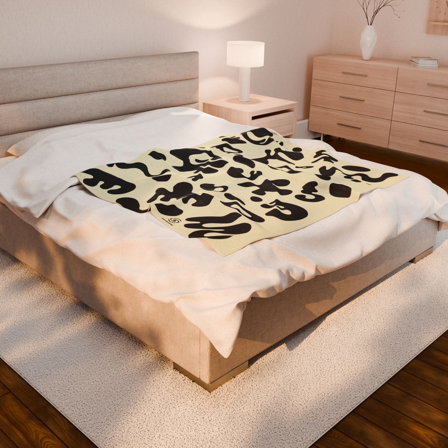 Pure Imagination Velveteen Plush Blanket - Blank Page White