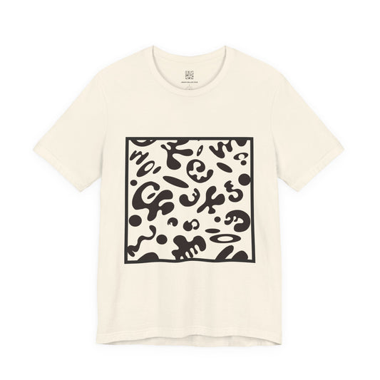 Adorn'd Unisex Jersey Short Sleeve Tee - Smoke Signal Black Print