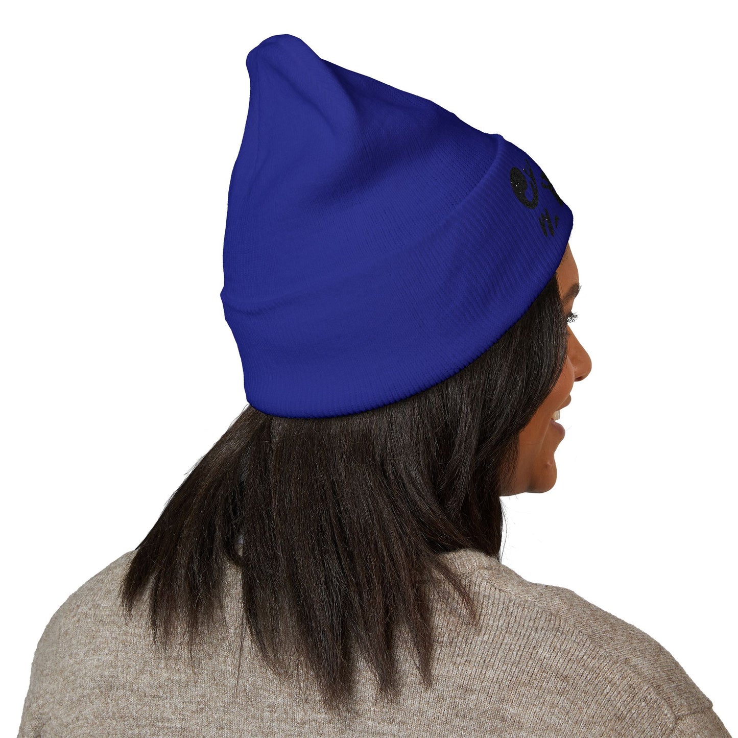 Pure Imagination Embroidered Classic Cuffed Beanie - Smoke Signal Black