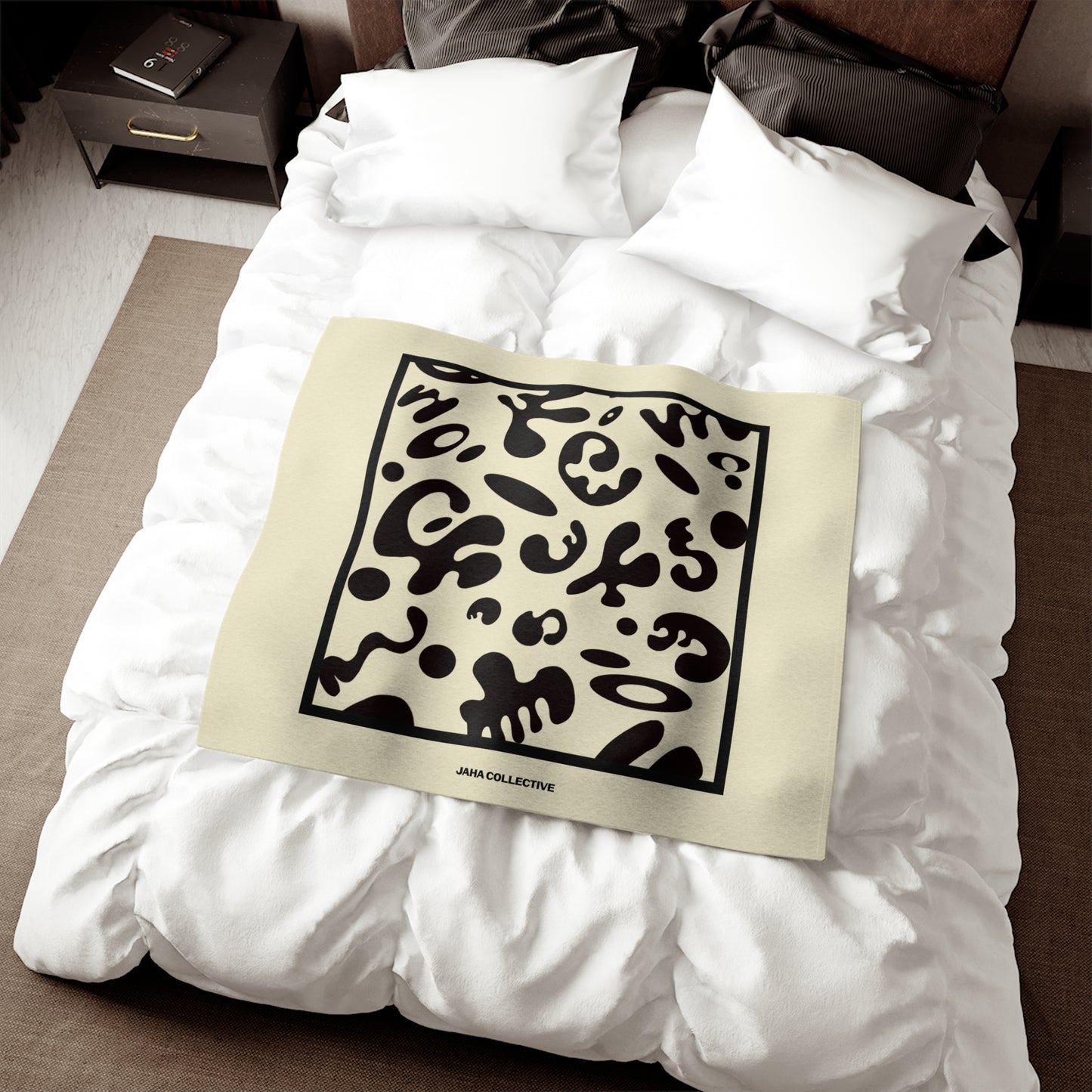 Adorn'd Minimalist Square Sweatshirt Blanket - Blank Page