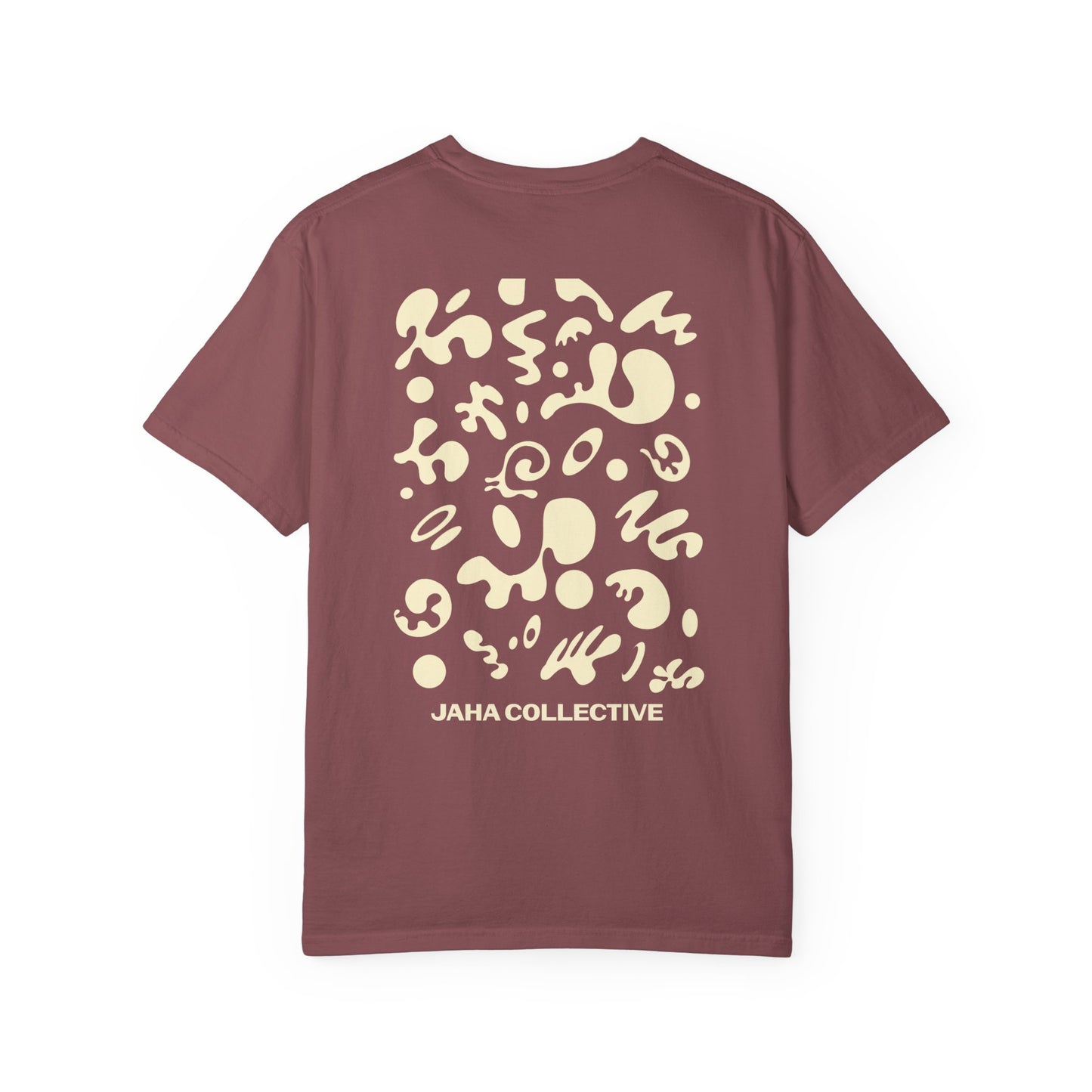 Pure Imagination Unisex Garment Dyed T-Shirt (Warm Neutrals) - Blank Page White Print