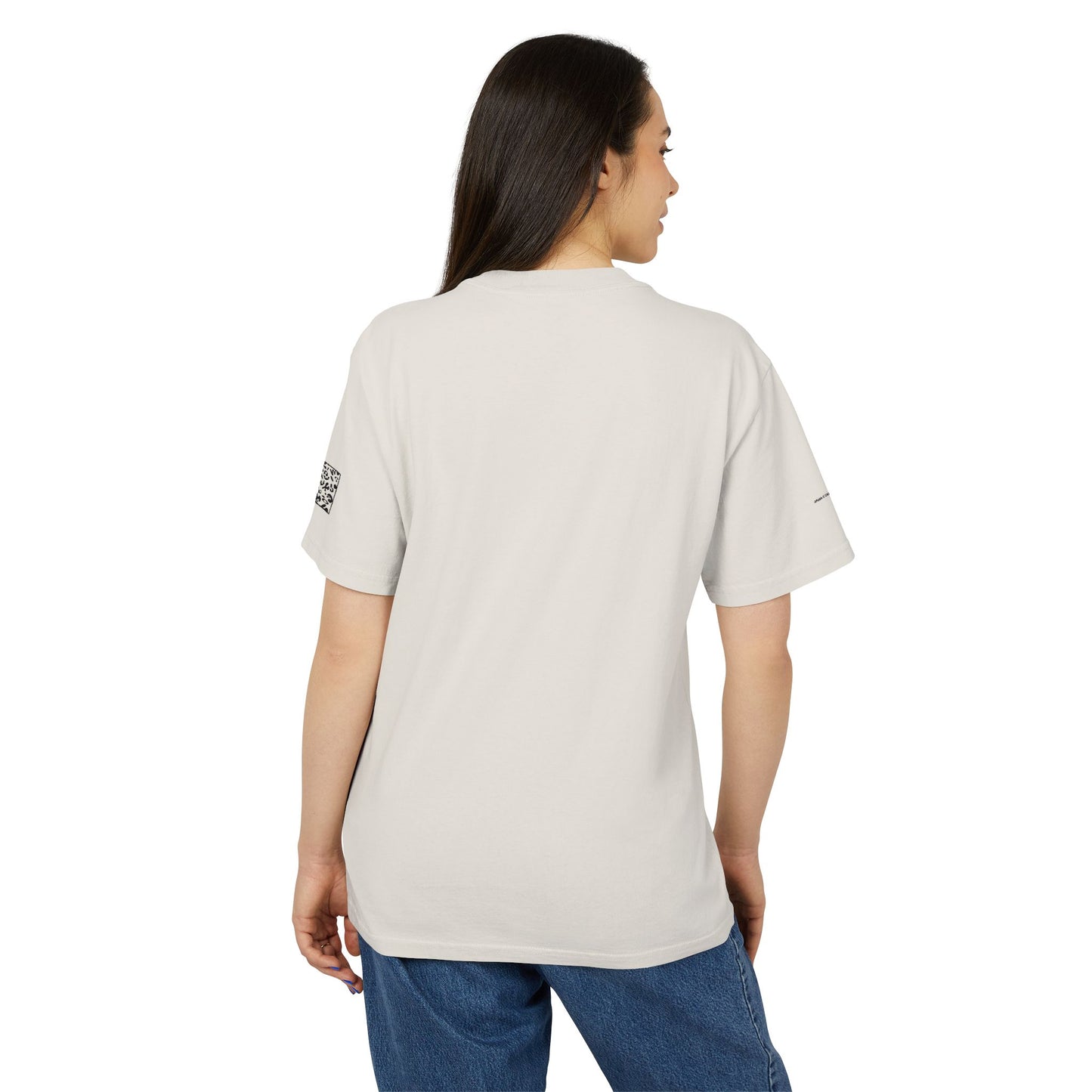 Adorn'd Minimalist Embroidered Unisex Heavy Faded Tee - Smoke Signal Black