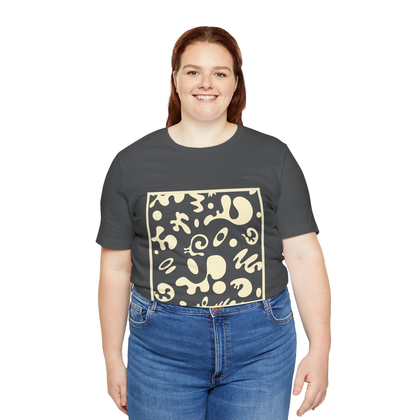 Adorn'd Unisex Jersey Short Sleeve Tee - Blank Page White Print