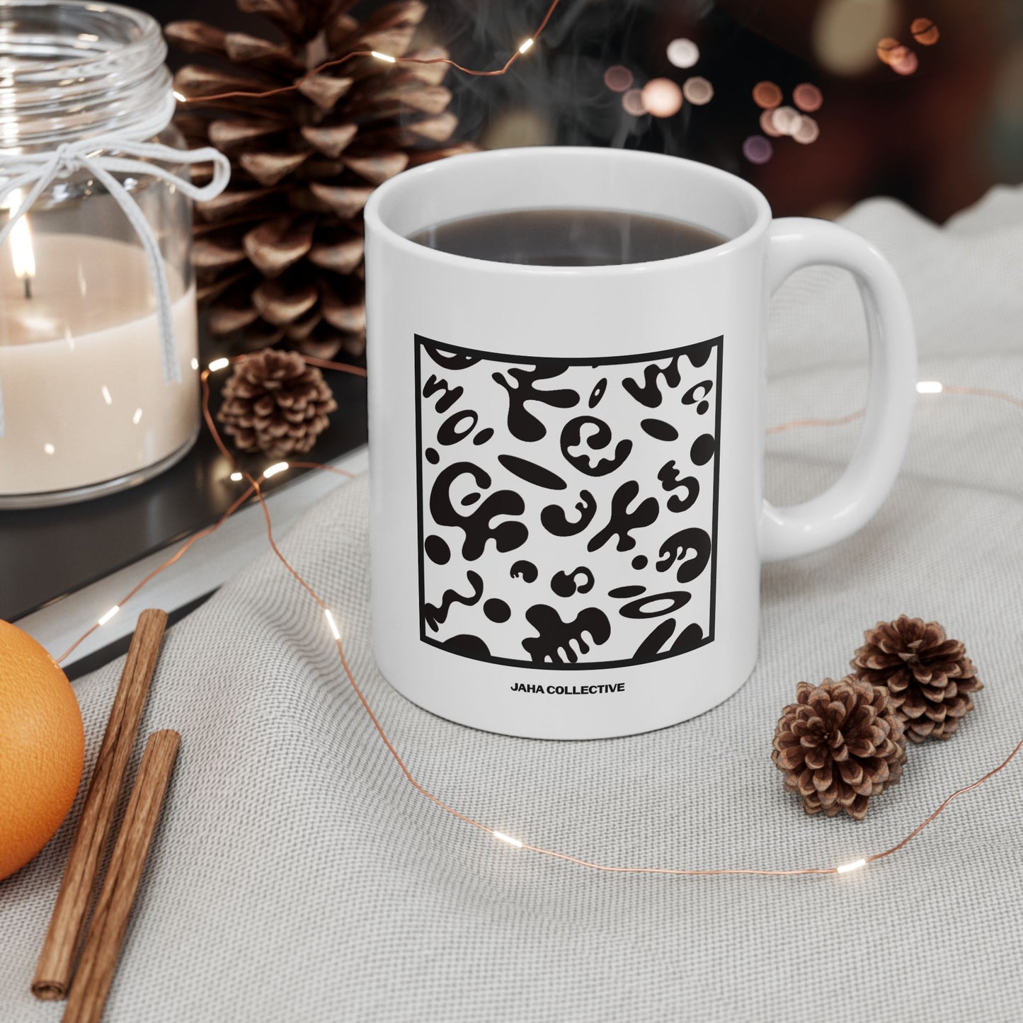 Adorn'd Minimalist Square White Ceramic Mug