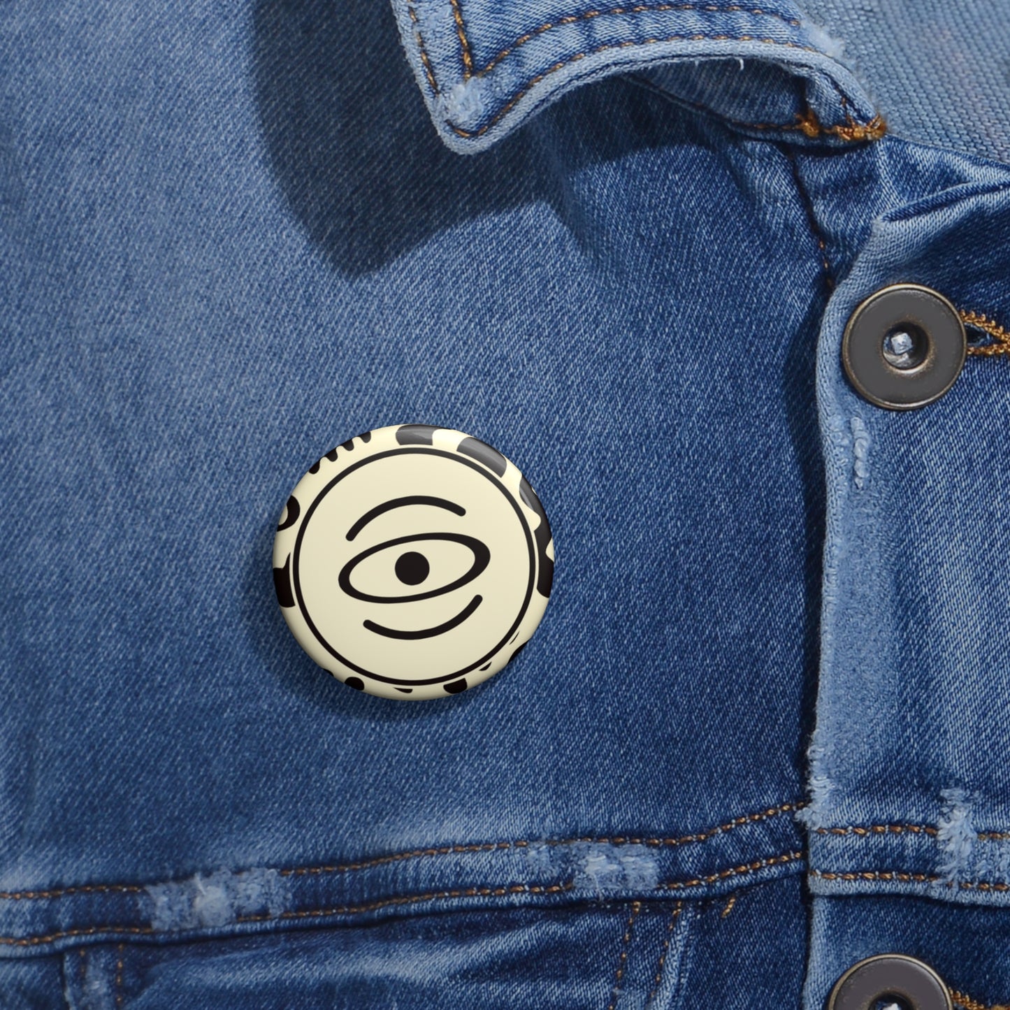 Adorn'd Color Logo Pin Button - Blank Page