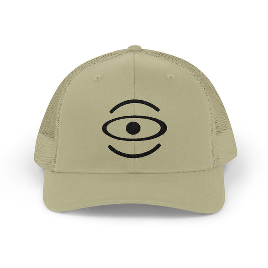 Jaha Logo Embroidered Retro Trucker Hat - Smoke Signal Black