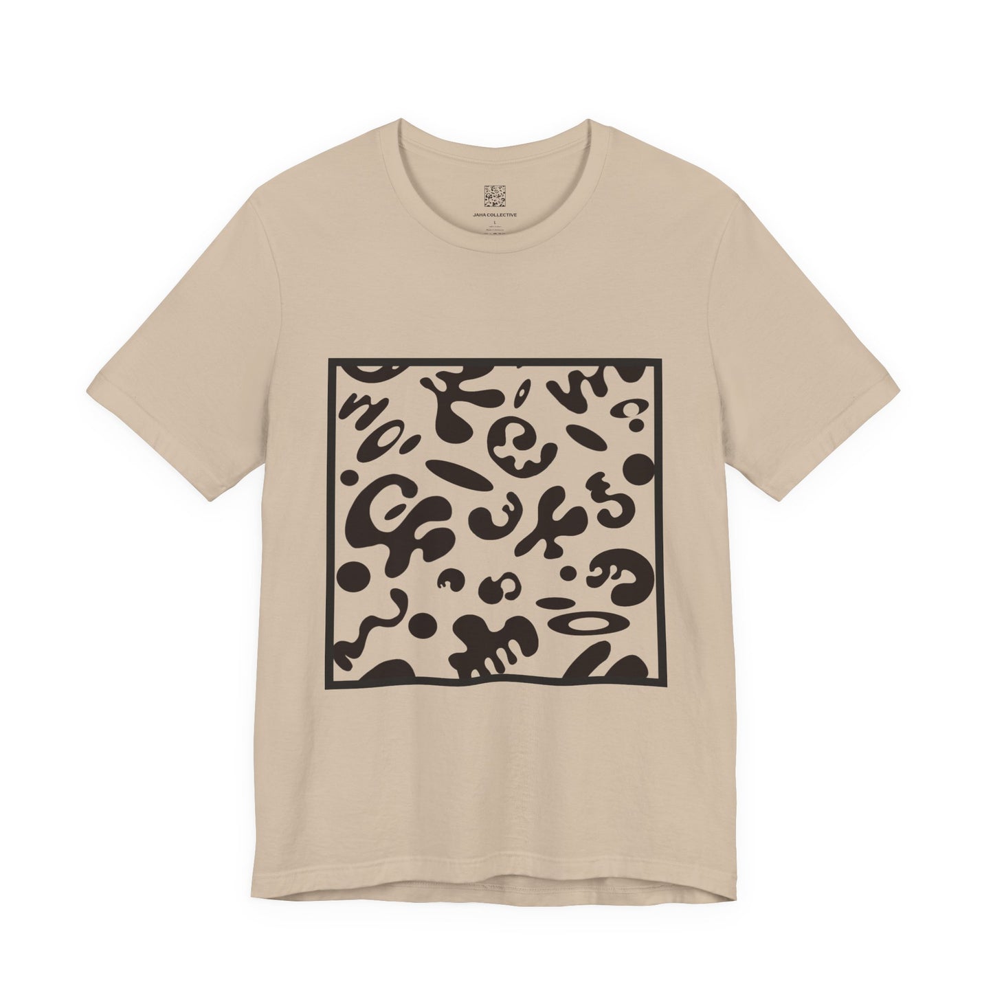 Adorn'd Unisex Jersey Short Sleeve Tee - Smoke Signal Black Print