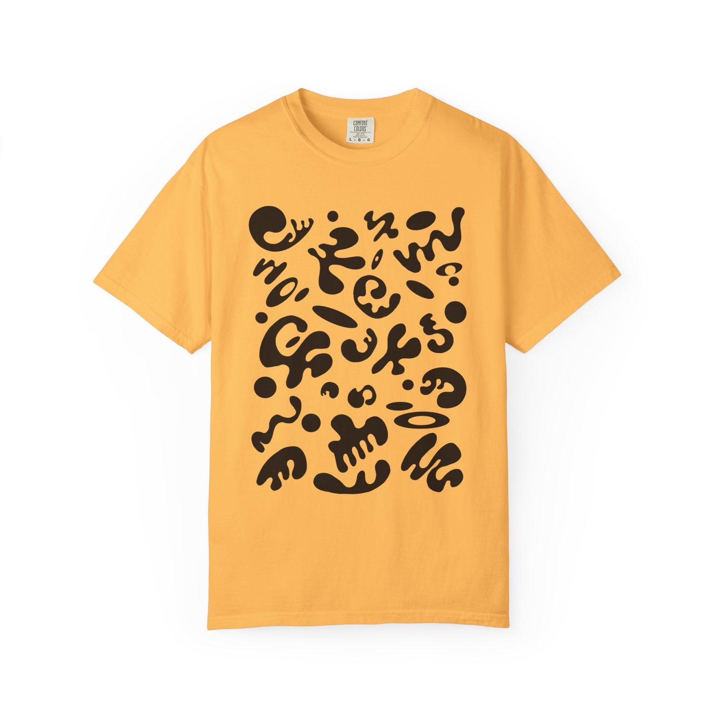 Pure Imagination Unisex Garment-Dyed T-Shirt (Warm Neutrals) - Smoke Signal Black Print