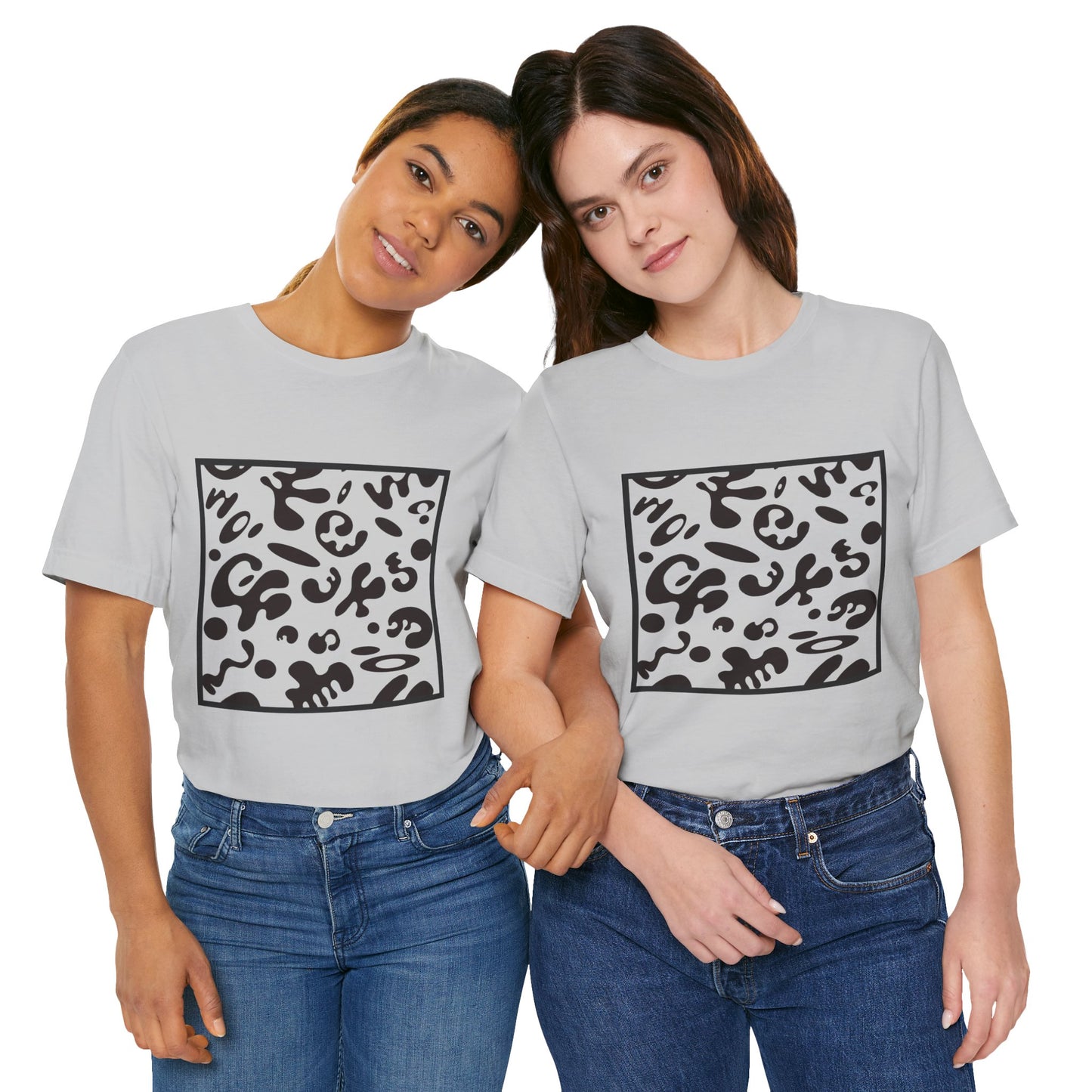 Adorn'd Unisex Jersey Short Sleeve Tee - Smoke Signal Black Print