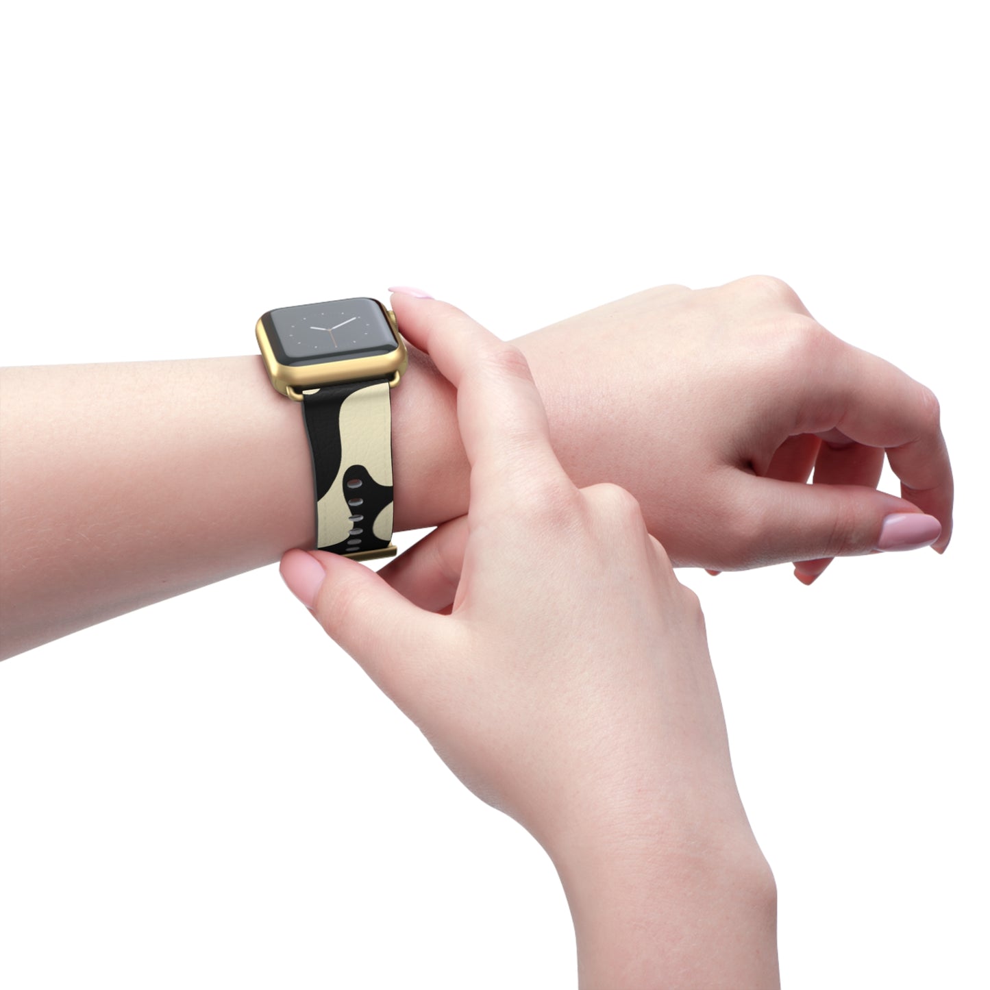 Pure Imagination Faux Leather Apple Watch Band - Smoke Signal