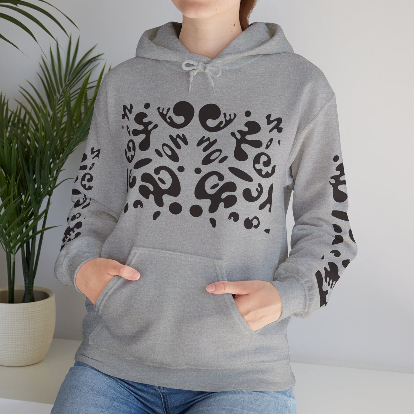 Mirror Work Unisex Heavy Blend™ Hooded Sweatshirt - Smoke Signal Black Print