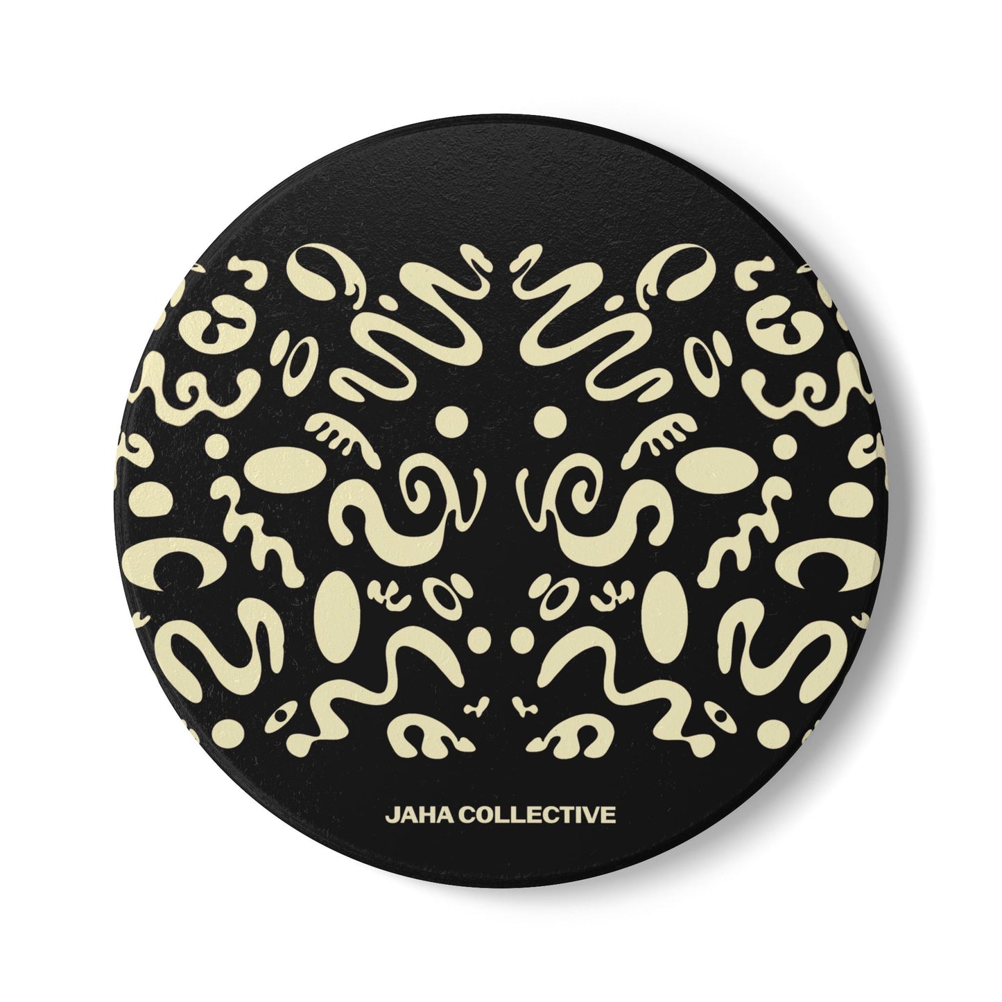 Mirror Work Ceramic Coaster (Square or Circle) - Smoke Signal Black