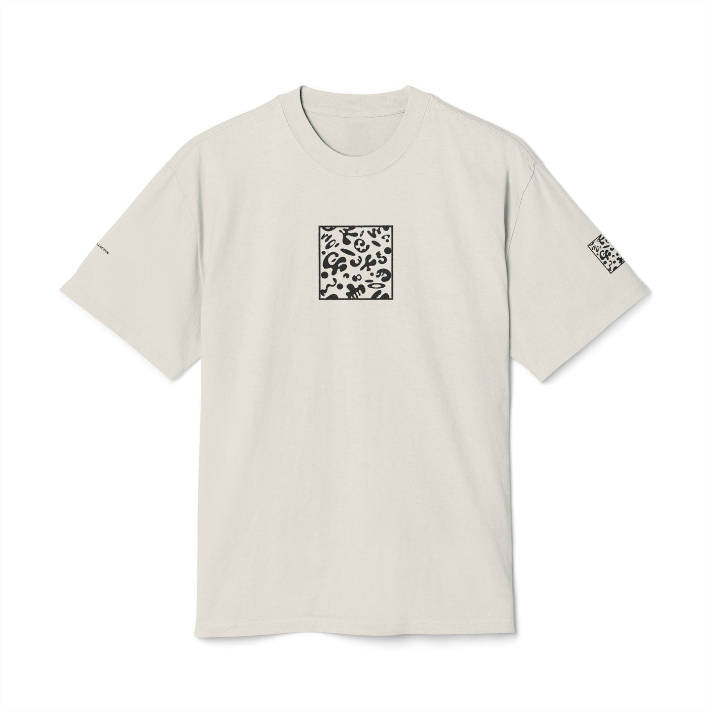 Adorn'd Minimalist Embroidered Unisex Heavy Faded Tee - Smoke Signal Black