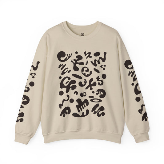 Pure Imagination Unisex Heavy Blend™  Crewneck Sweatshirt- Smoke Signal Black Print