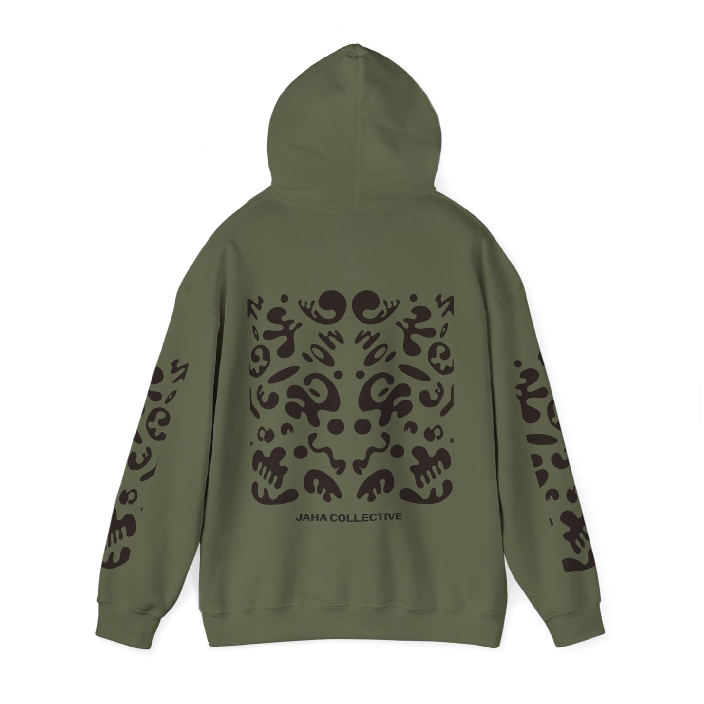 Mirror Work Unisex Heavy Blend™ Hooded Sweatshirt - Smoke Signal Black Print