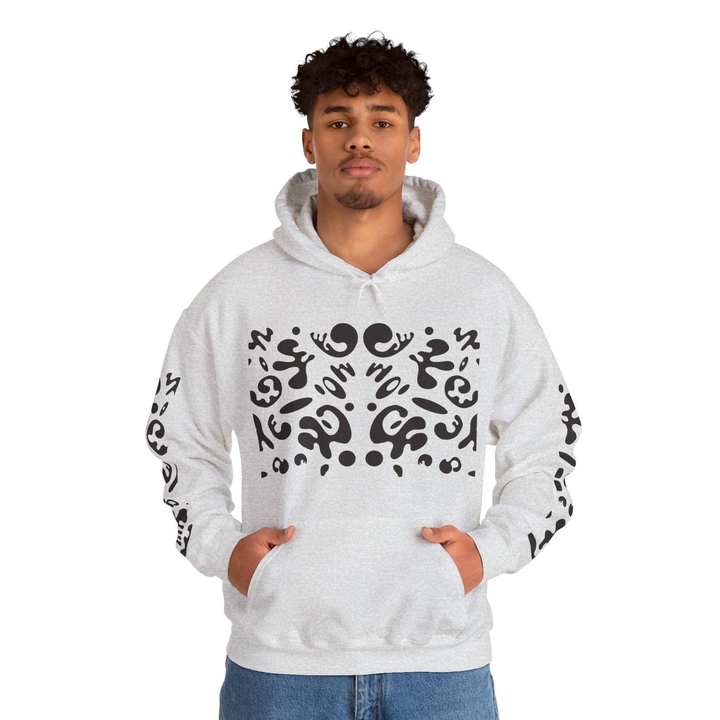 Mirror Work Unisex Heavy Blend™ Hooded Sweatshirt - Smoke Signal Black Print