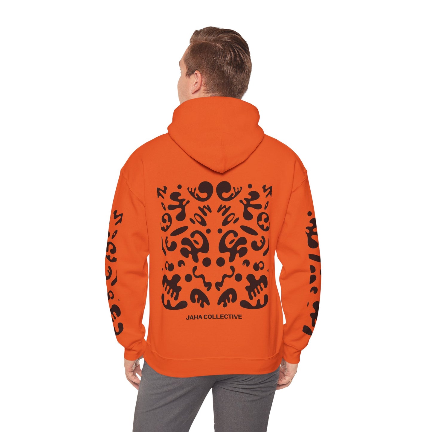 Mirror Work Unisex Heavy Blend™ Hooded Sweatshirt - Smoke Signal Black Print