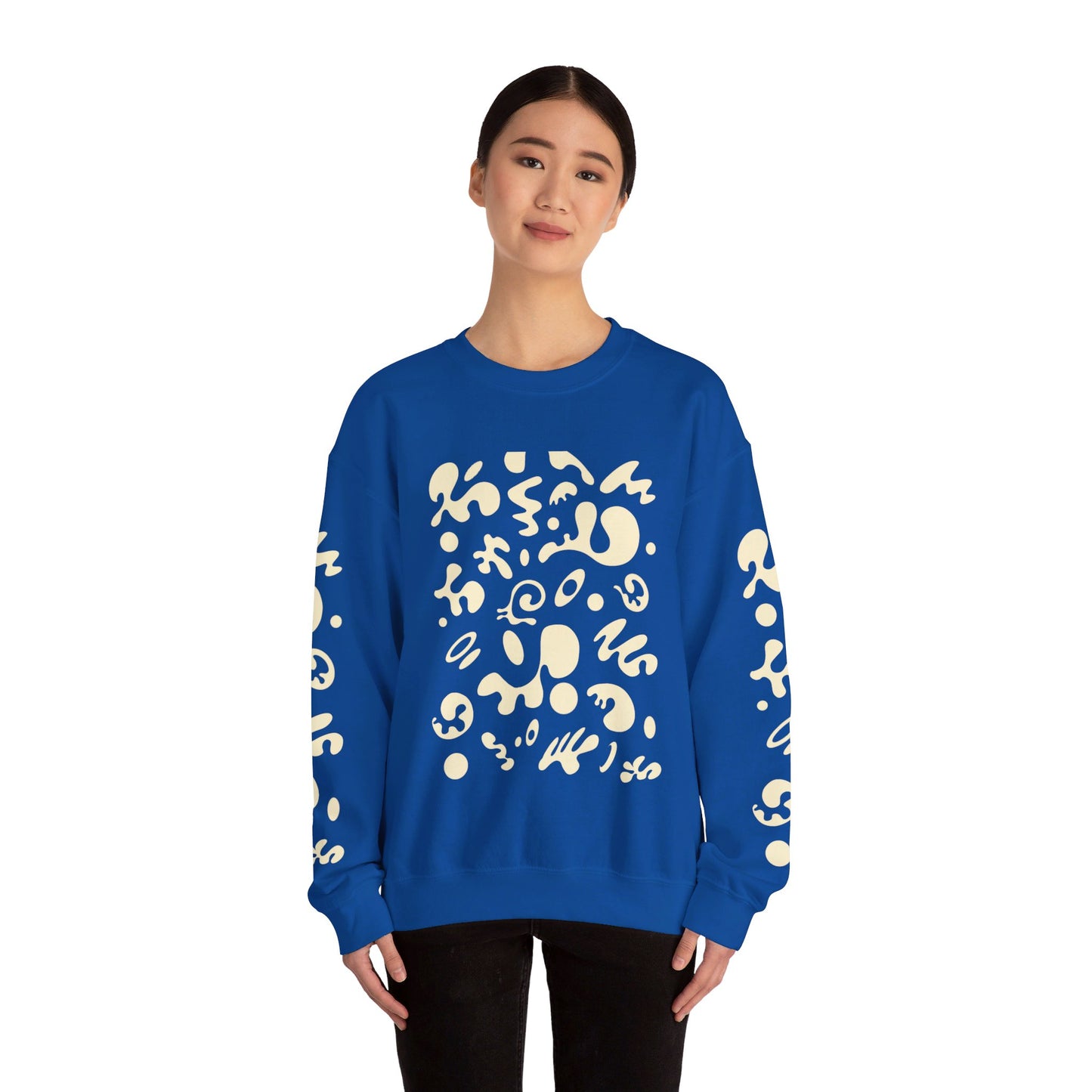 PURE IMAGINATION UNISEX HEAVY BLEND™ CREWNECK SWEATSHIRT - Warm White Print