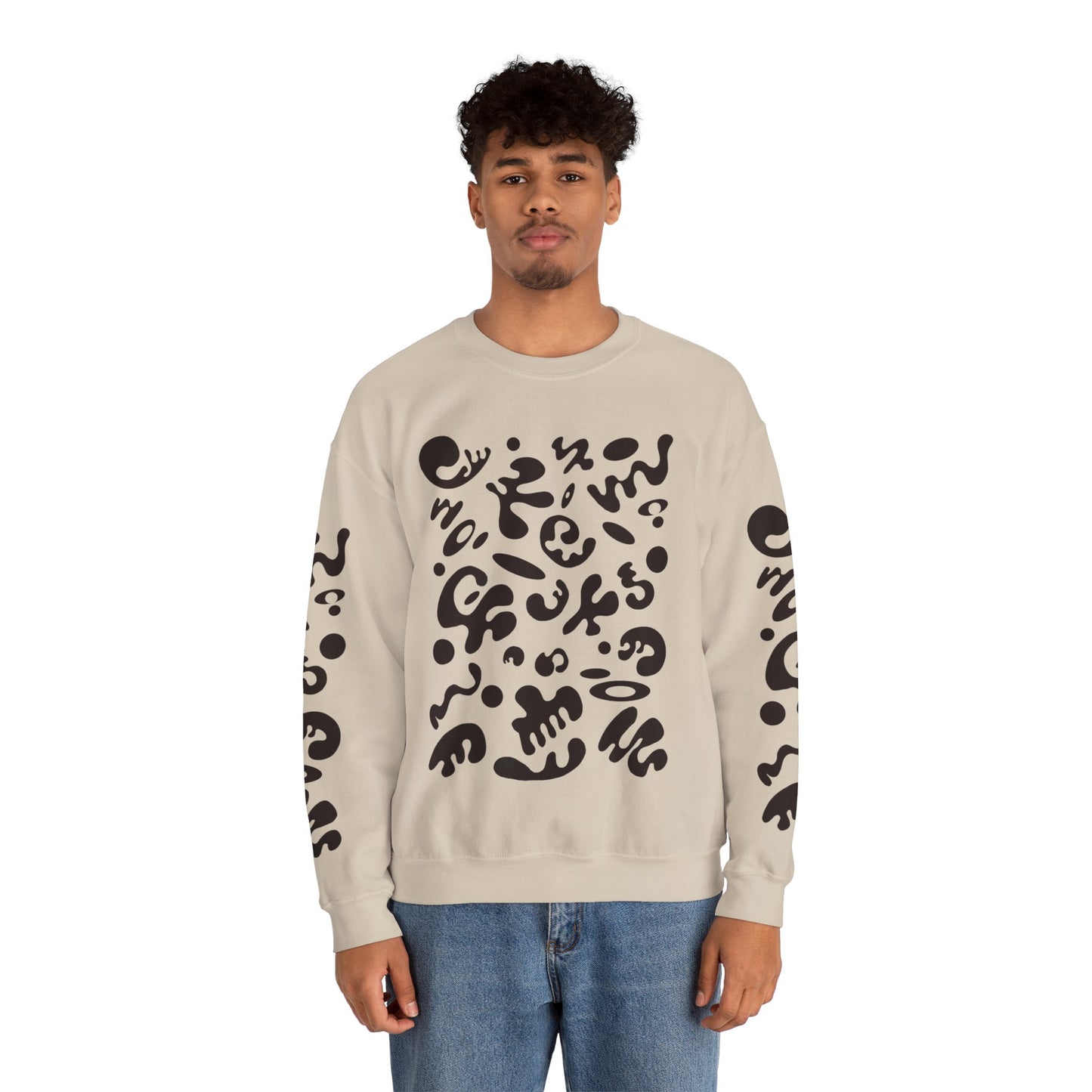 Pure Imagination Unisex Heavy Blend™  Crewneck Sweatshirt- Smoke Signal Black Print