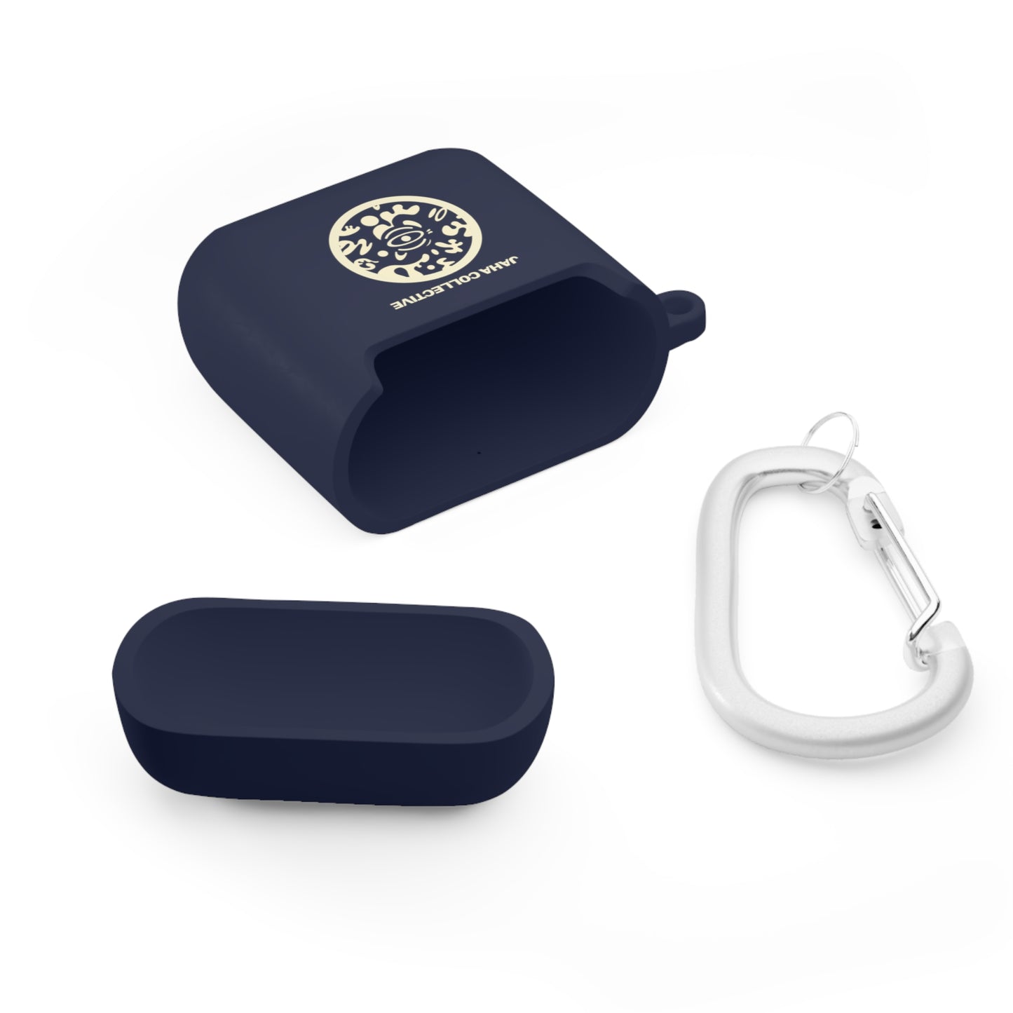 Adorn'd Logo Hard Plastic Airpods Case Cover- Blank Page White