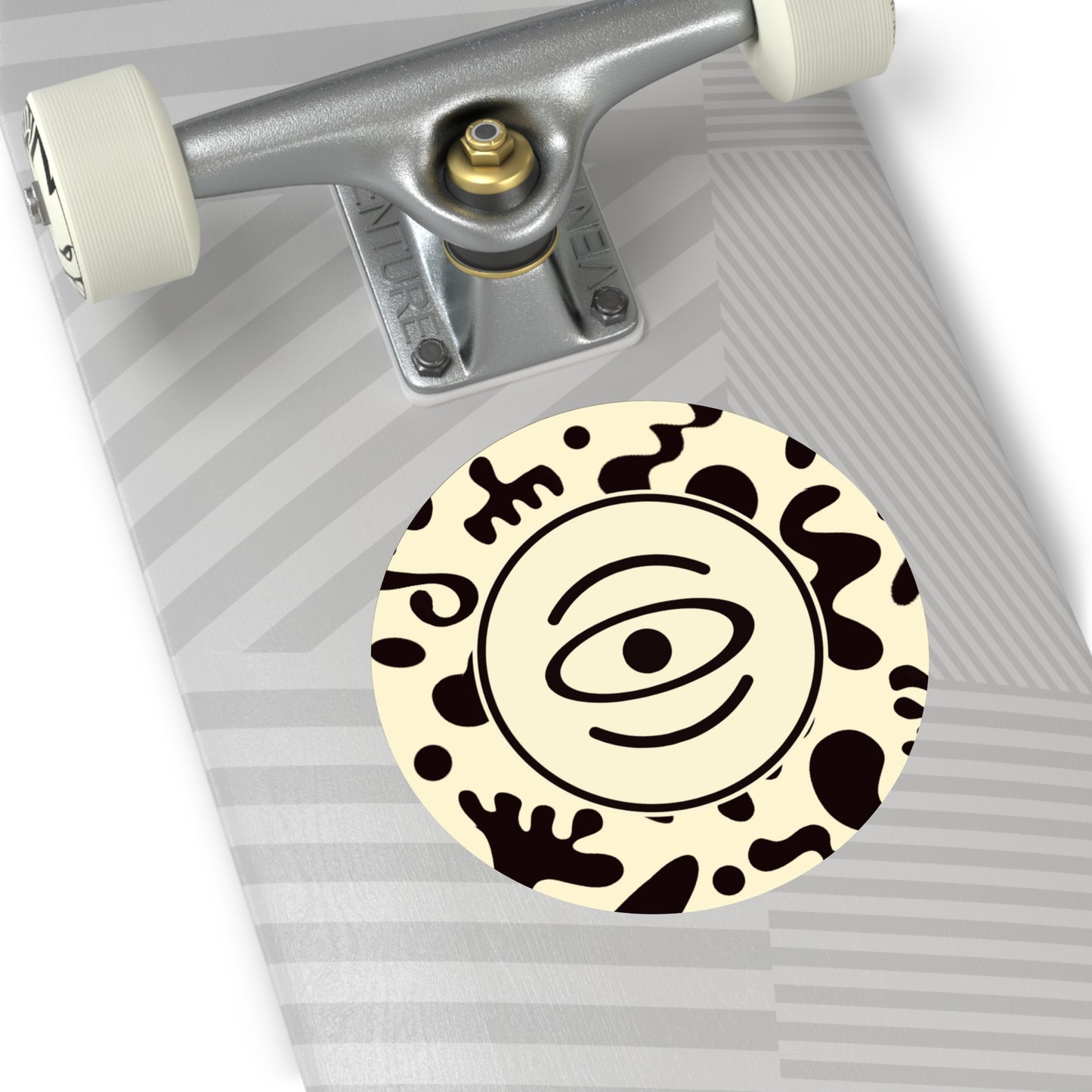 Adorn'd Logo Round Vinyl Stickers - Blank Page